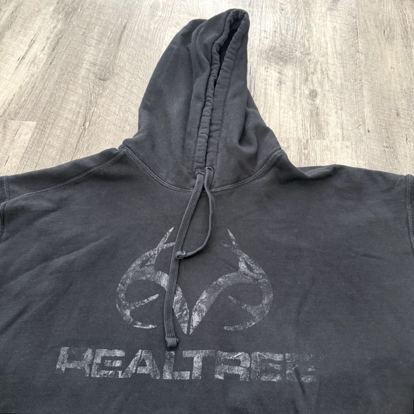 Realtree Realtree Hoodie Mens XL Black Graphic Print Fleece Pullover Camo Antler Logo Size US XL / EU 56 / 4 - 7 Thumbnail