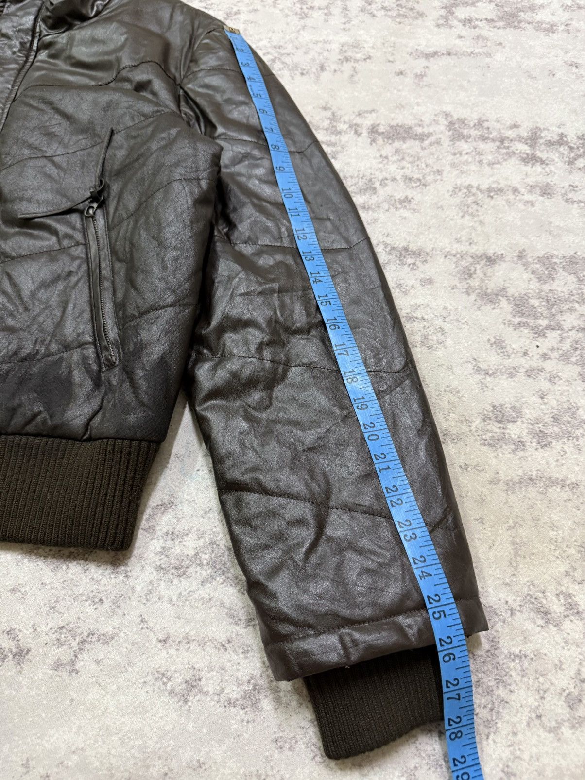 Armani Armani Jeans Men’s Polyurethane Knit Colar Wax Bomber Jacket Size US M / EU 48-50 / 2 - 21 Thumbnail