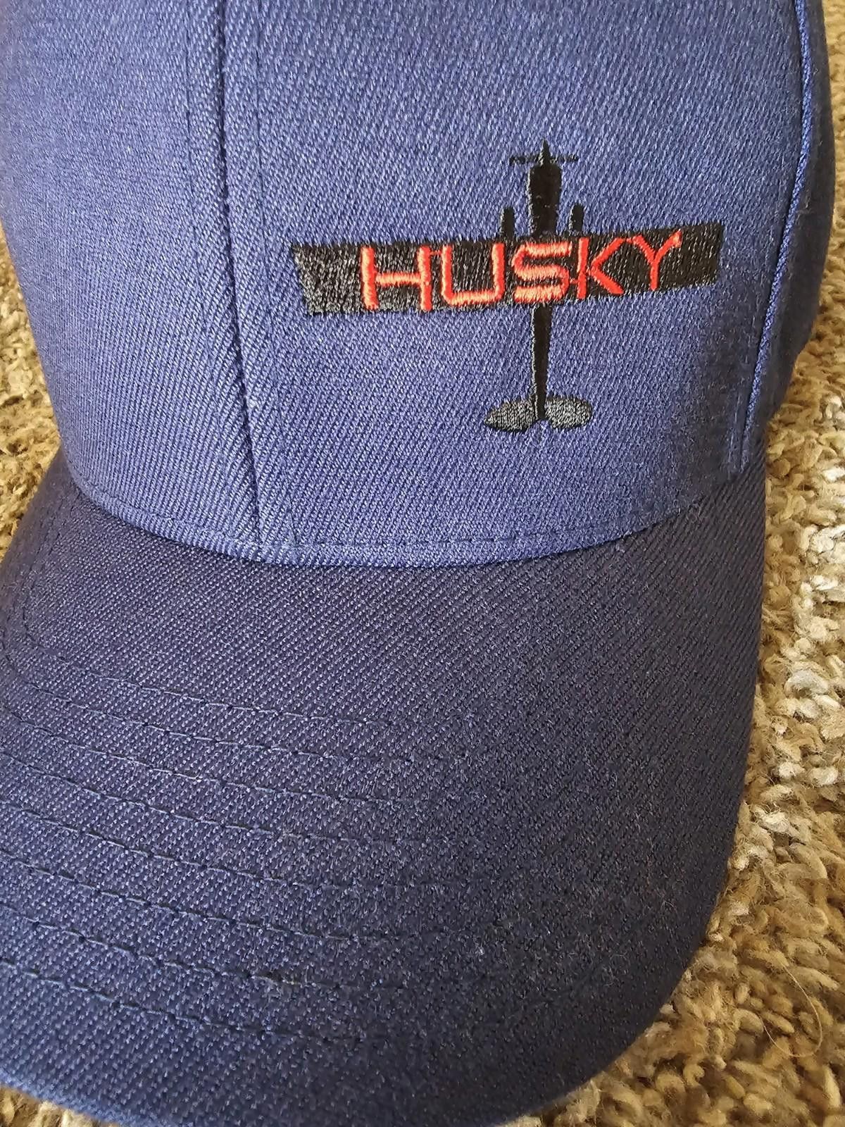 Designer HUSKY plane handcrafted WY USA L-XL Yupoong Flexfit hat Blue Size ONE SIZE - 3 Thumbnail