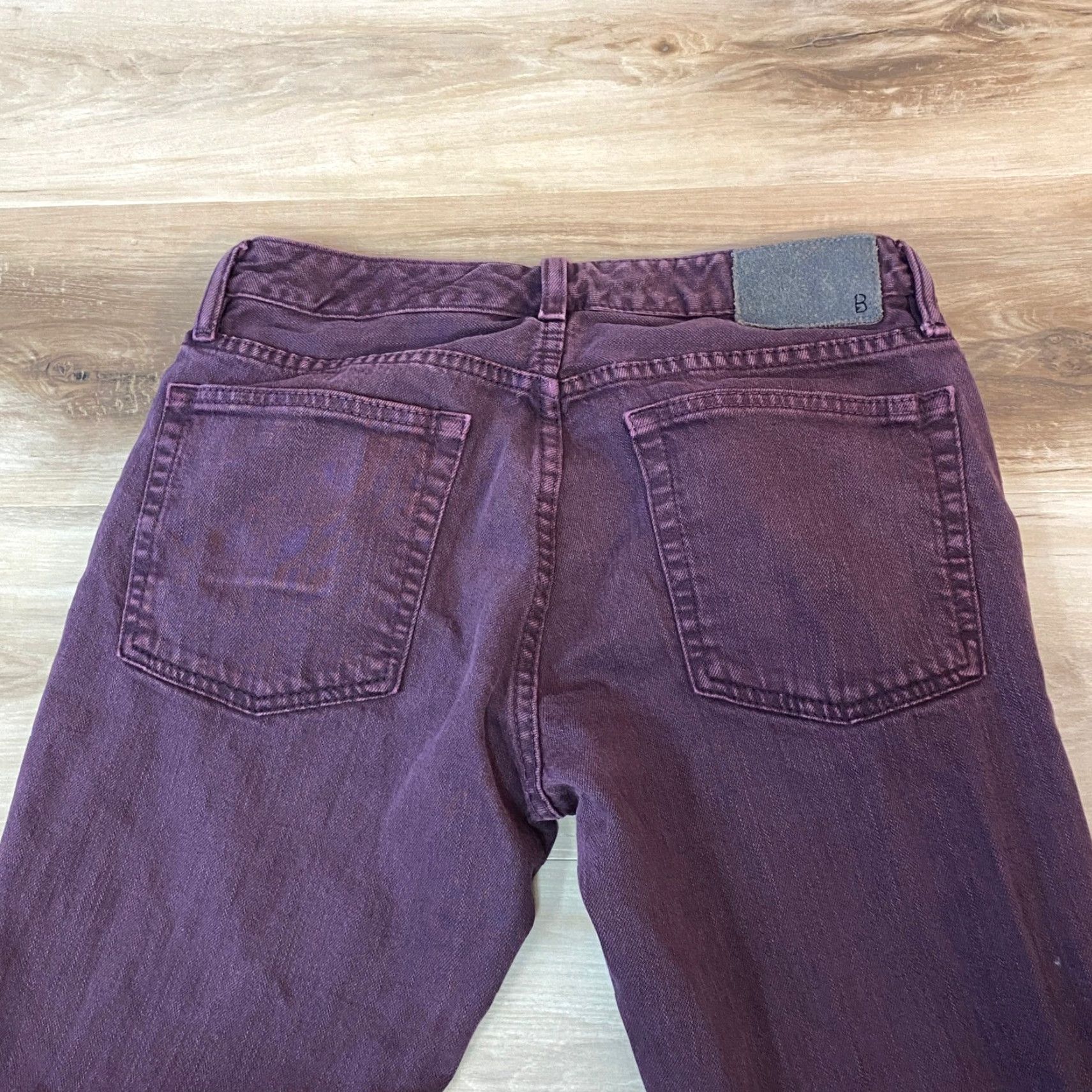 Bonobos Bonobos Mens Travel Jeans 30x30 Purple Garment Dyed American Denim Size US 30 / EU 46 - 7 Thumbnail