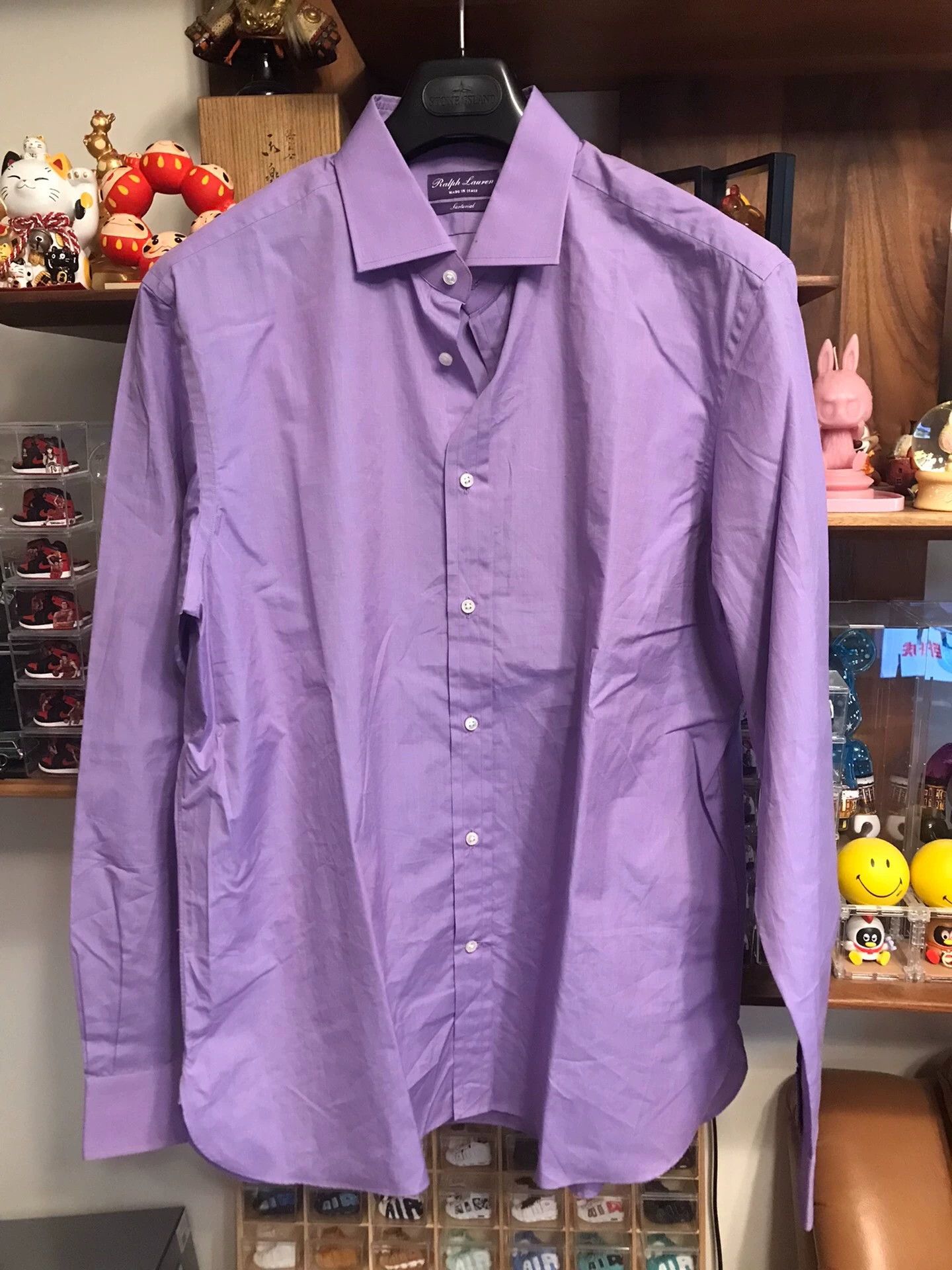 Polo Ralph Lauren RL Purple Label Italian Cotton LS Shirt 17 Size US XXL / EU 58 / 5 - 1 Thumbnail