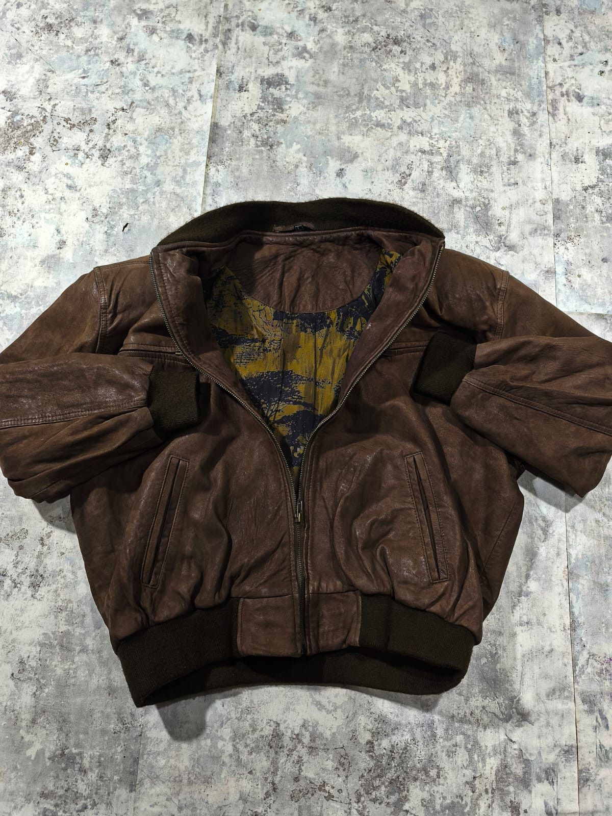 Leather Vintage Paris Dakar Leather Bomber Jacket Size US L / EU 52-54 / 3 - 6 Thumbnail