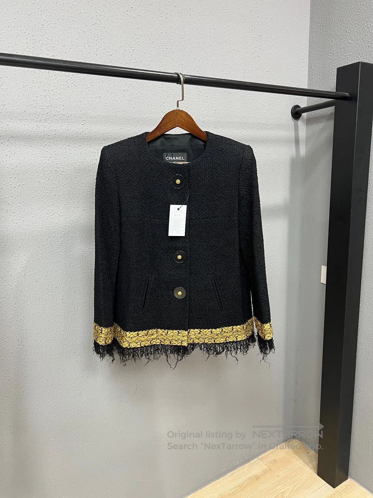 Chanel Chanel Gold Trimmed Metropolitan Jacket. Size M / US 6-8 / IT 42-44 - 1 Thumbnail