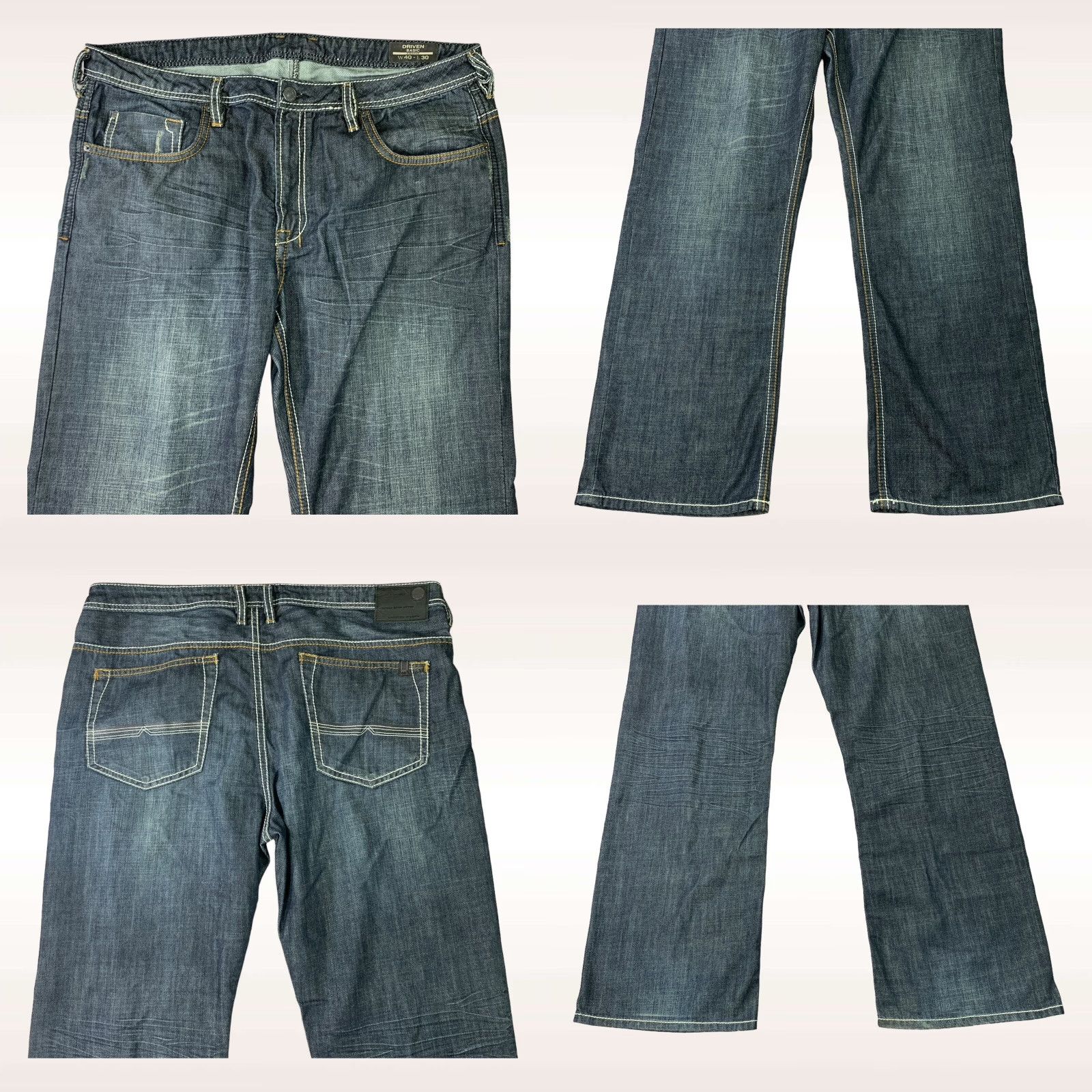 Buffalo David Bitton Buffalo David Bitton Jeans Mens 40x31 Blue Driven Basic Relaxed Whiskered Size US 40 / EU 56 - 8 Thumbnail