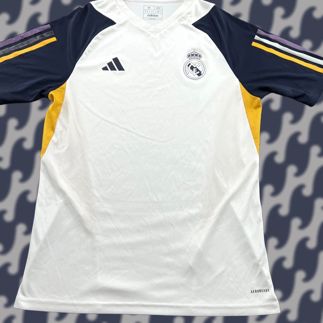 Adidas Real Madrid adidas Shirt Jersey Football Training Mens Medium White Size US M / EU 48-50 / 2 - 1 Thumbnail