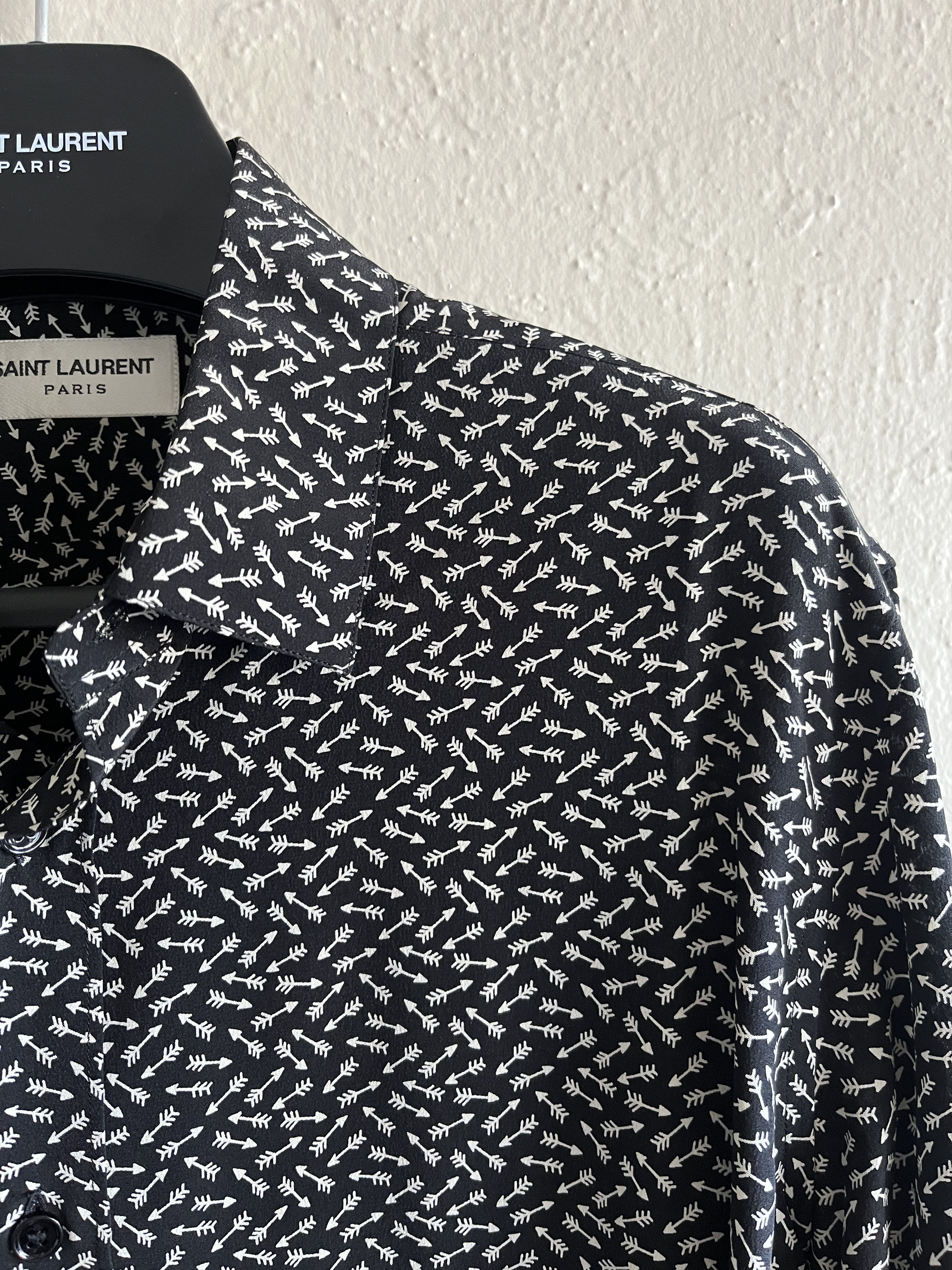 Hedi Slimane × Saint Laurent Paris Saint Laurent Paris Navy Dress Shirt Hedi Slimane SS15 Size US L / EU 52-54 / 3 - 2 Thumbnail