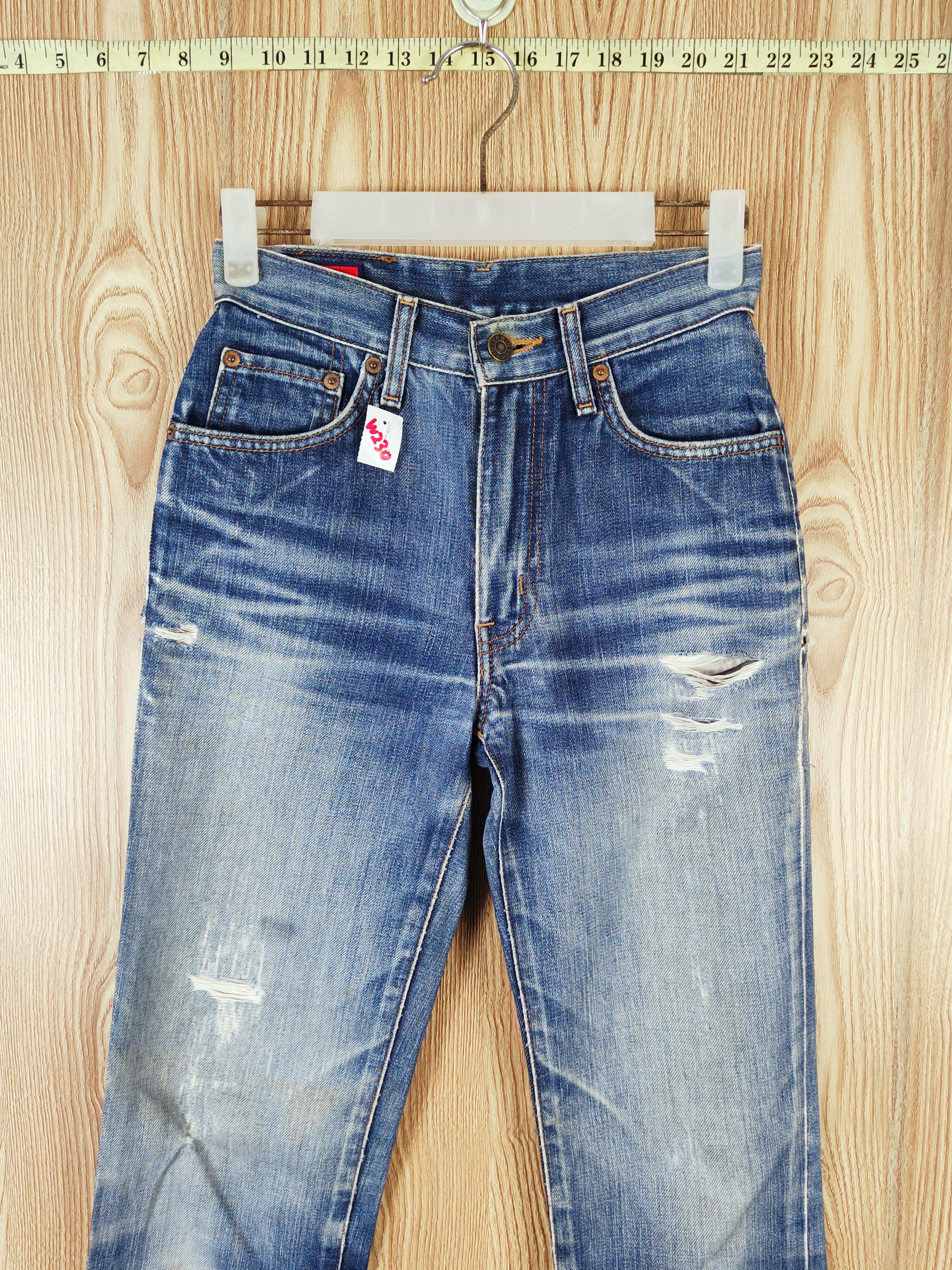 Edwin Edwin Blue Distressed Ripped Denim Jeans #W230 Size US 26 / EU 42 - 2 Thumbnail