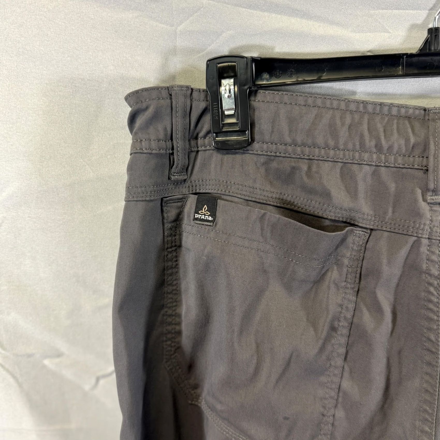 Prana prAna Breathe Pants Mens Large 34L Gray Outdoor Hiking Cargo Stretch Belted Size US 33 - 3 Thumbnail