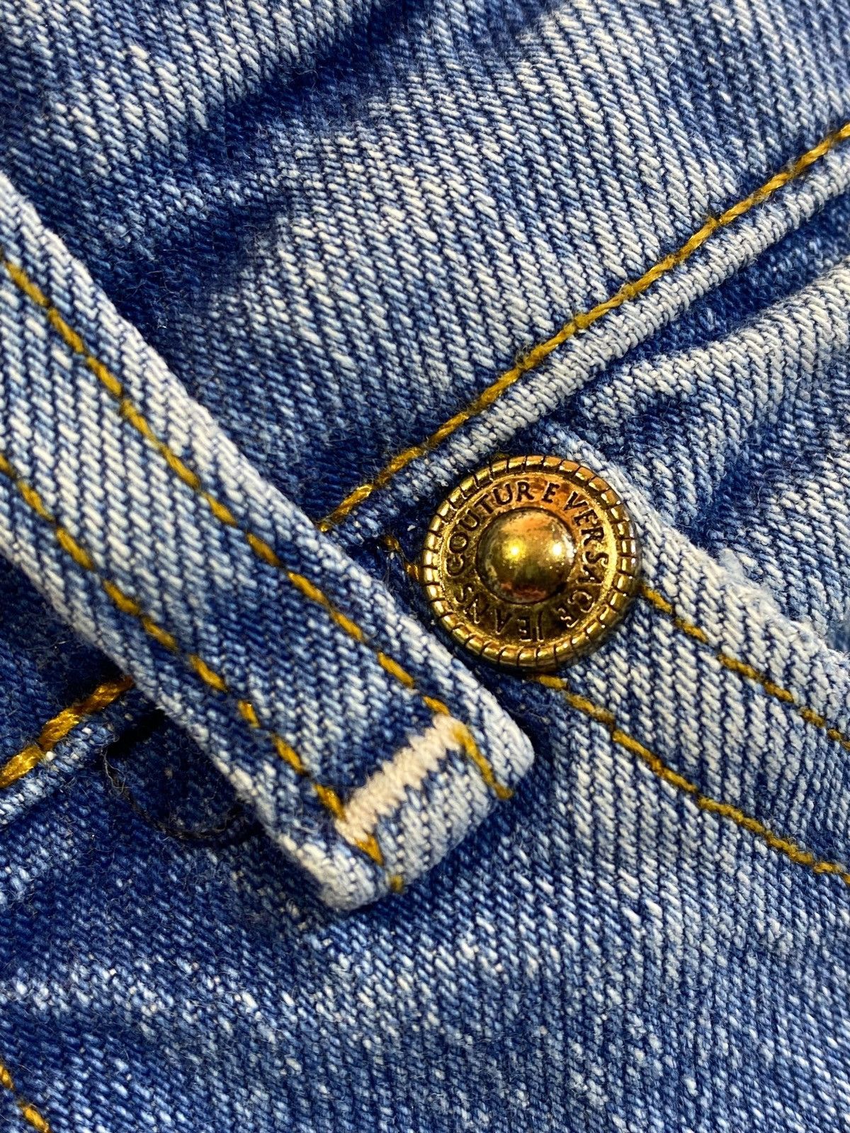 Versace Versace Jeans Couture Crop Flared Washed Denim Jeans Pants Size 28" / US 6 / IT 42 - 18 Thumbnail