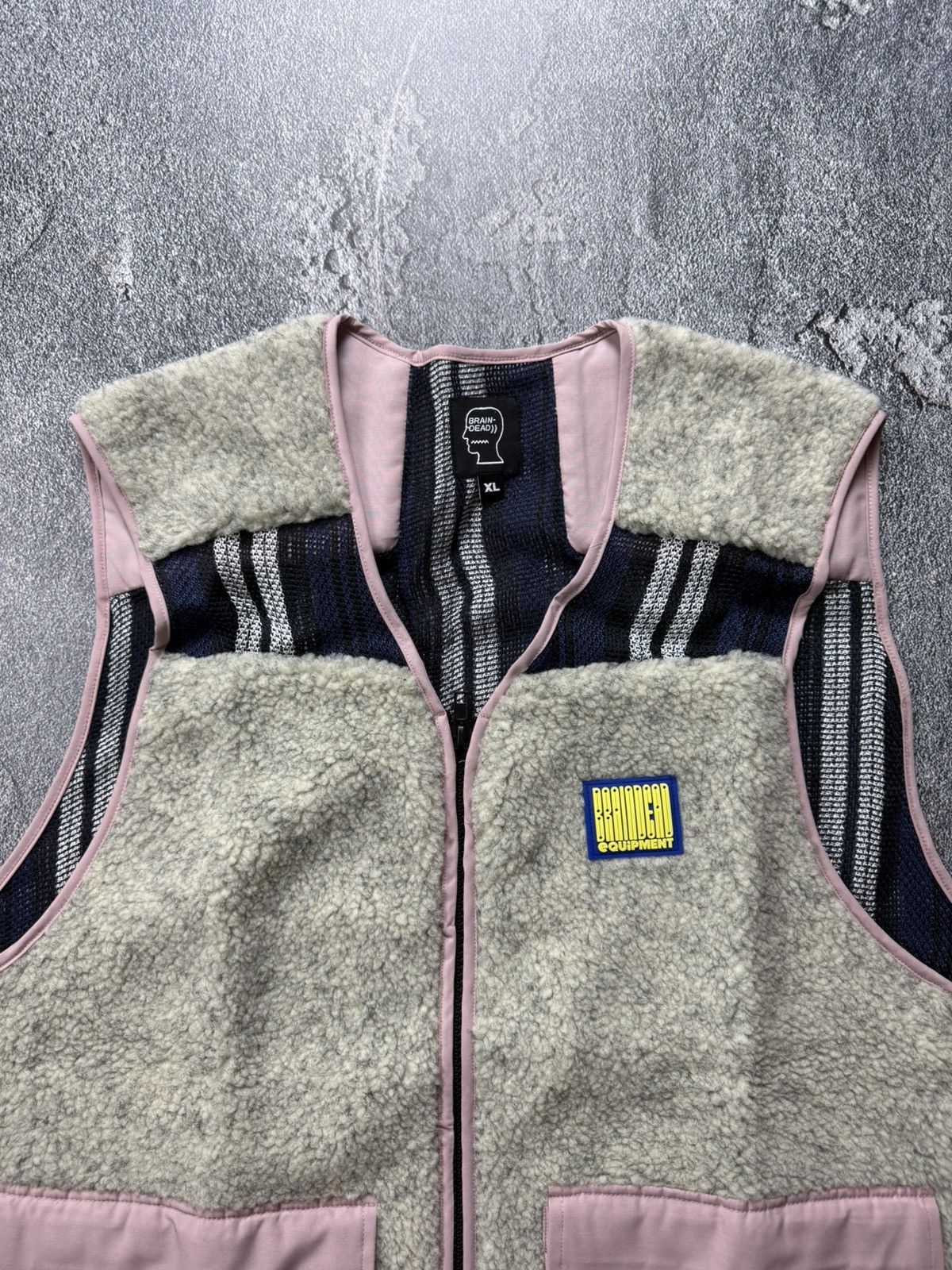 Brain Dead Brain Dead Sherpa Tactical Vest Cream / Dust Pink Mesh Side Size US XL / EU 56 / 4 - 5 Thumbnail