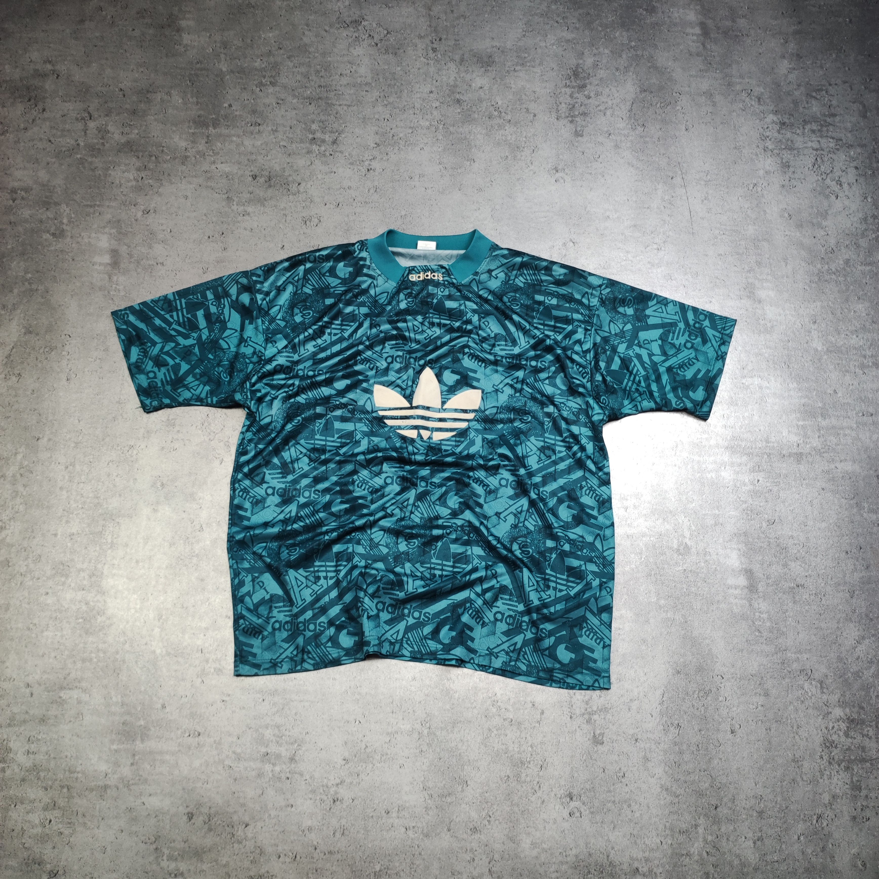 Adidas × Vintage Vintage RARE 90s Adidas Originals Big Logo Football Jersey Size US L / EU 52-54 / 3 - 1 Thumbnail
