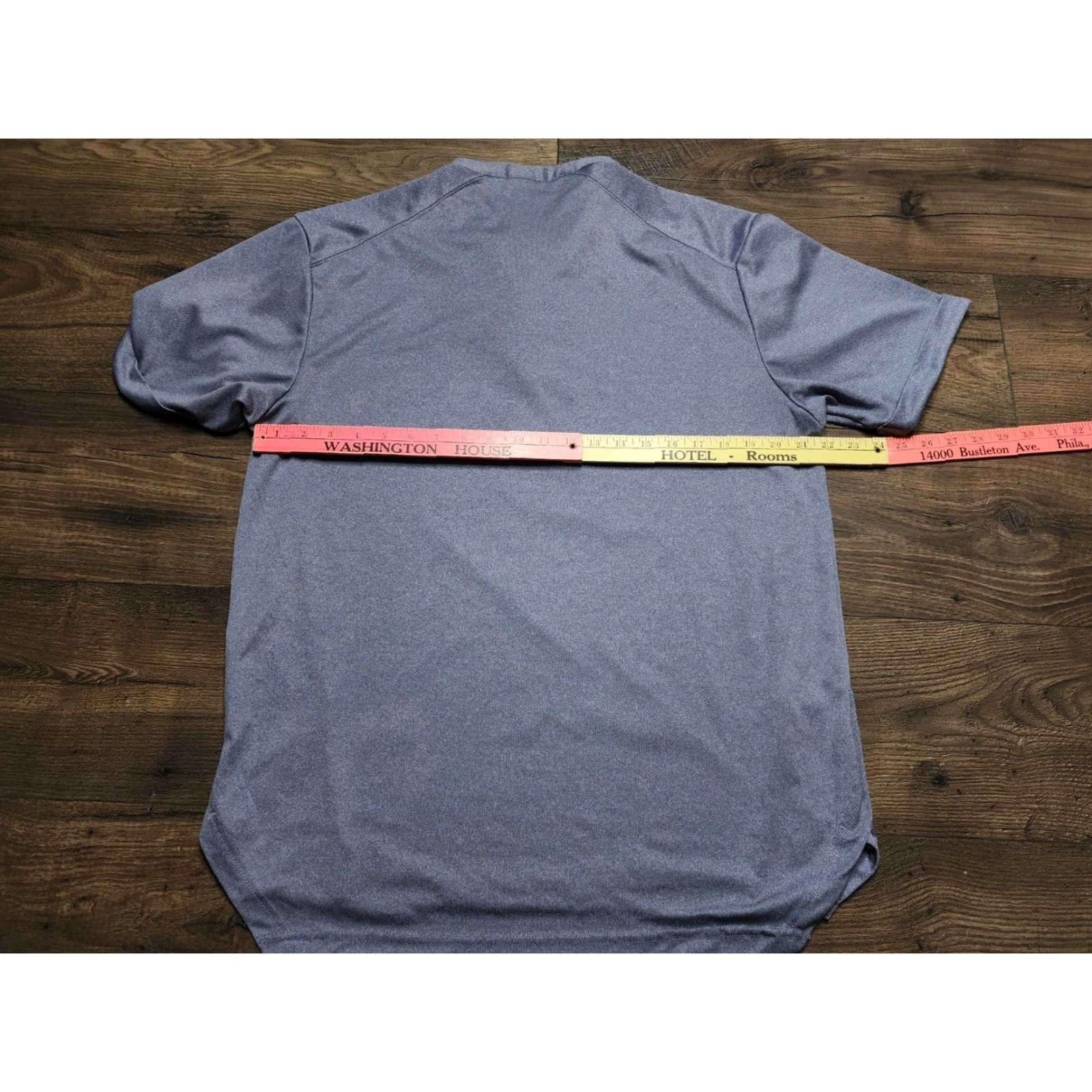 Vintage Womens L McDonalds Employee T Shirt Blue Uniform 1/4 Zip Short Sleeve Distressed Size L / US 10 / IT 46 - 2 Thumbnail