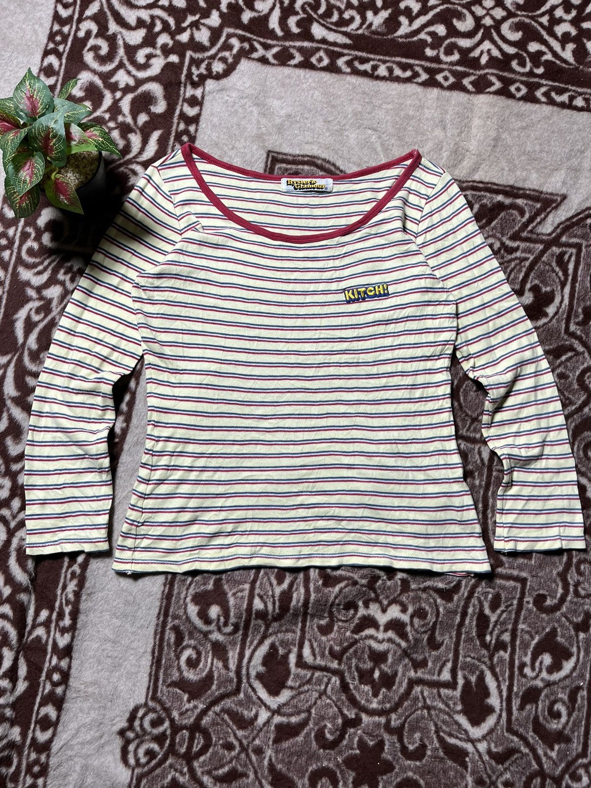 Hysteric Glamour × Japanese Brand × Vintage 🔥Hysteric Glamour Vintage KITCH Stripe Design Long Sleeve Size S / US 4 / IT 40 - 1 Thumbnail