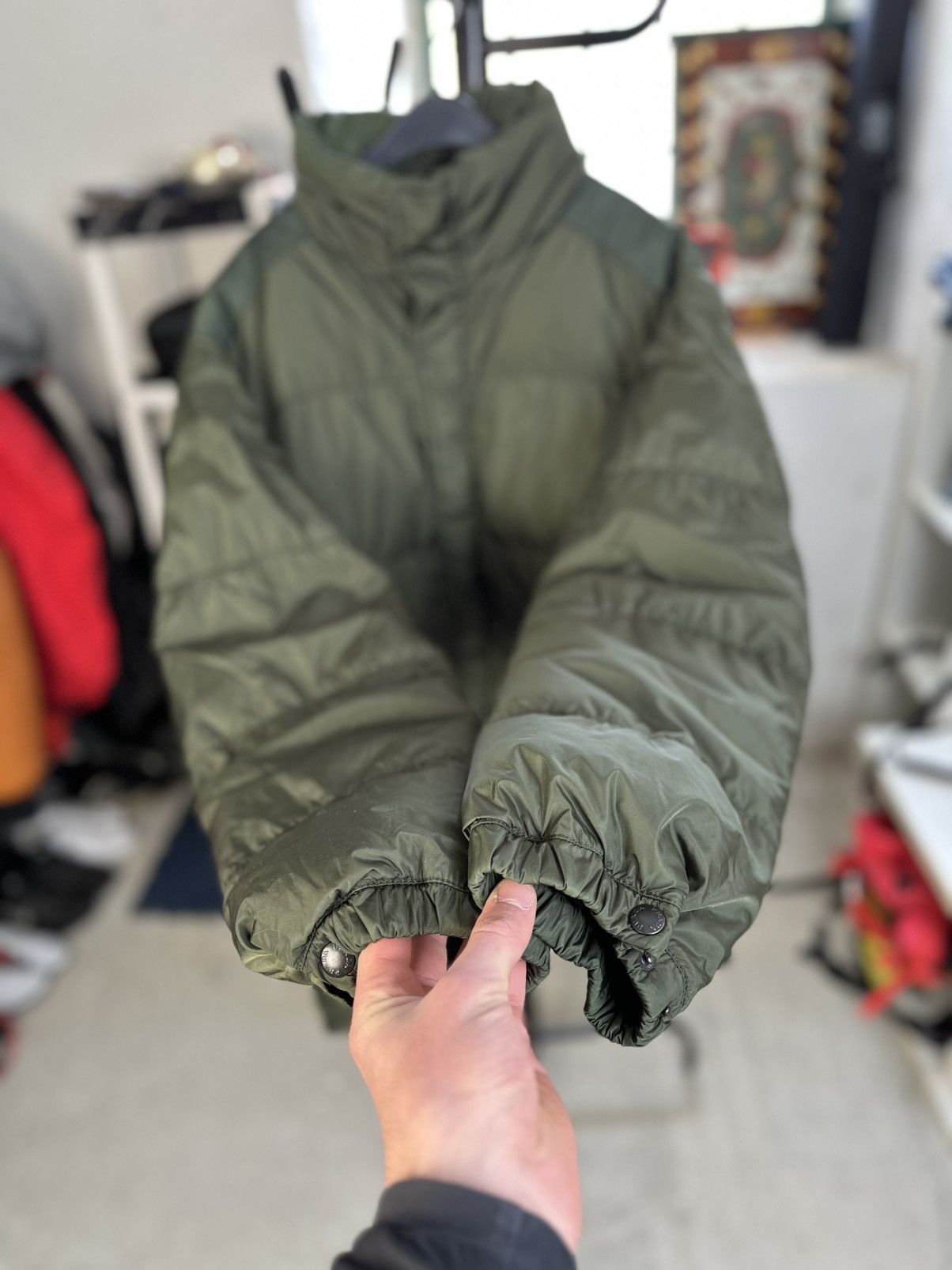 Prada Prada Sport SGA407 Down Puffer Jacket Olive Green Size 52/L Size US L / EU 52-54 / 3 - 2 Thumbnail