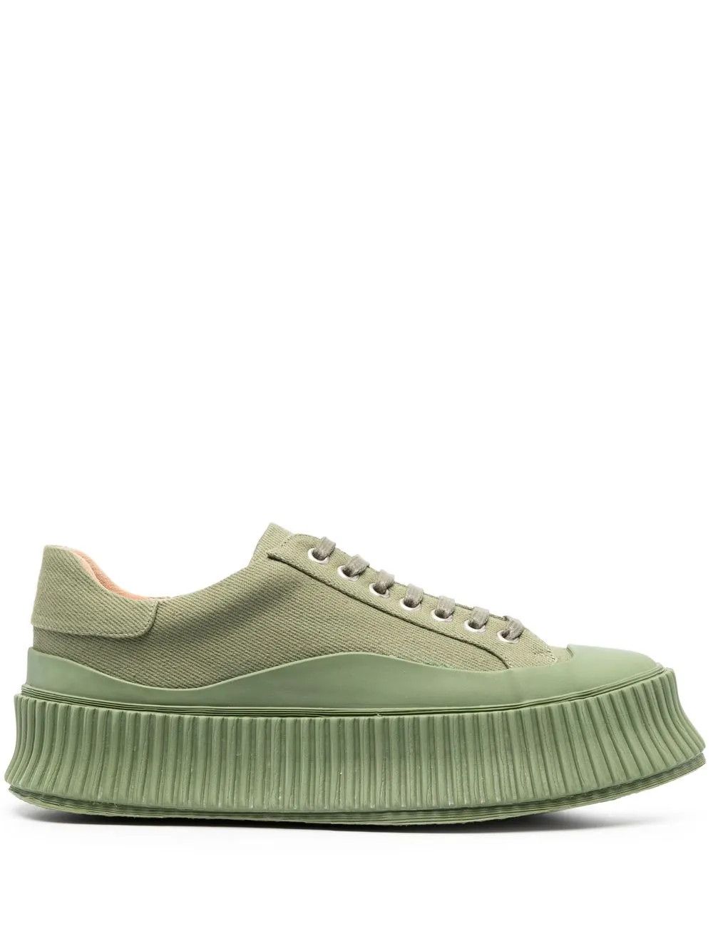Jil Sander o1y1025 Low-Top Sneakers in Militarty Green Size US 8 / IT 38 - 1 Thumbnail