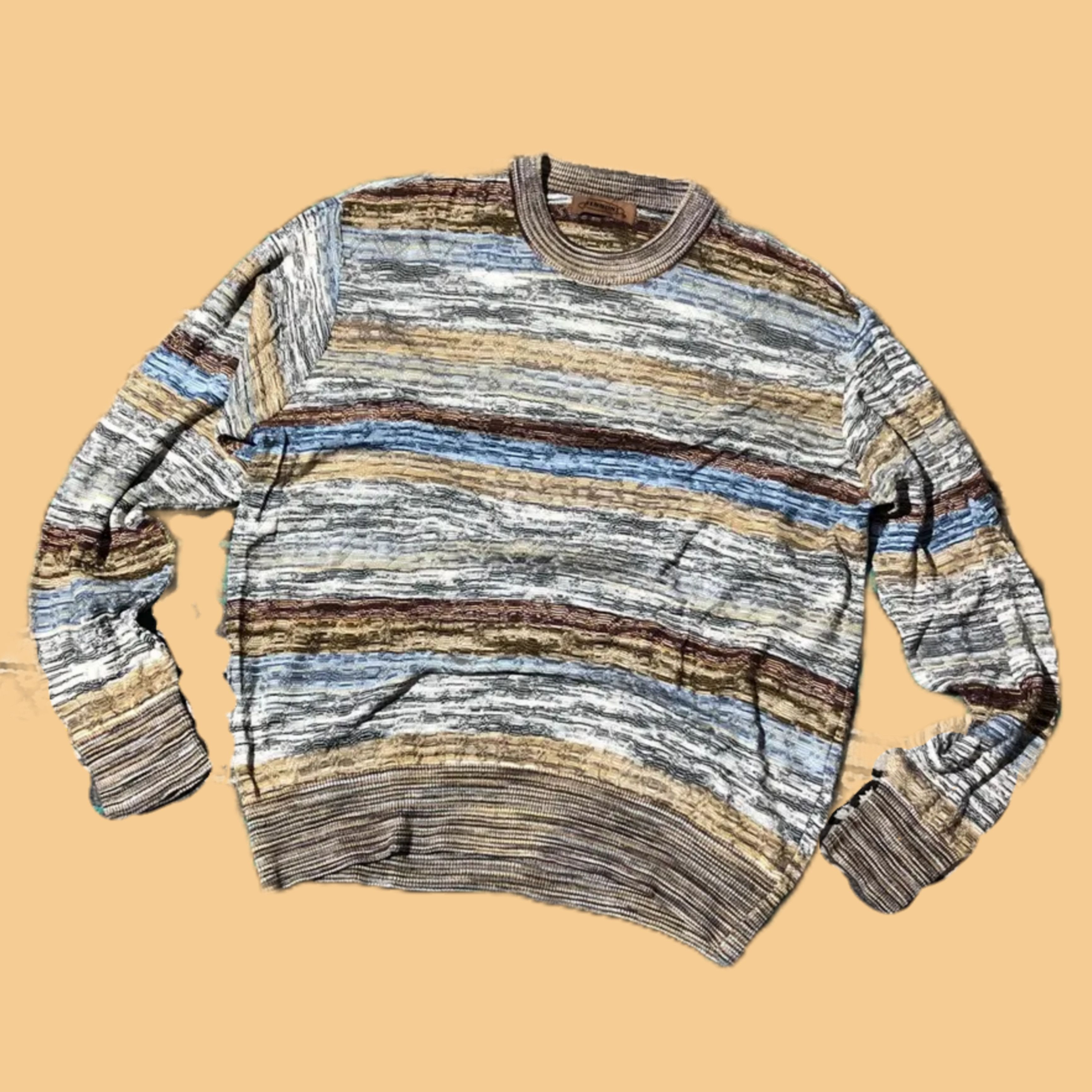 Missoni 🥬 Missoni Coloured Cable Knit Sweater Size US M / EU 48-50 / 2 - 1 Thumbnail