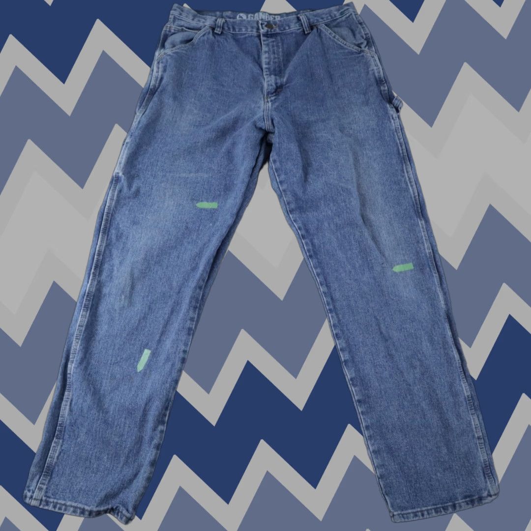 Vintage Gander Mountain Jeans Mens 36x32 Carpenter Utility Painter Denim Blue Jeans Mens 36x32 Blue Size US 36 / EU 52 - 1 Thumbnail