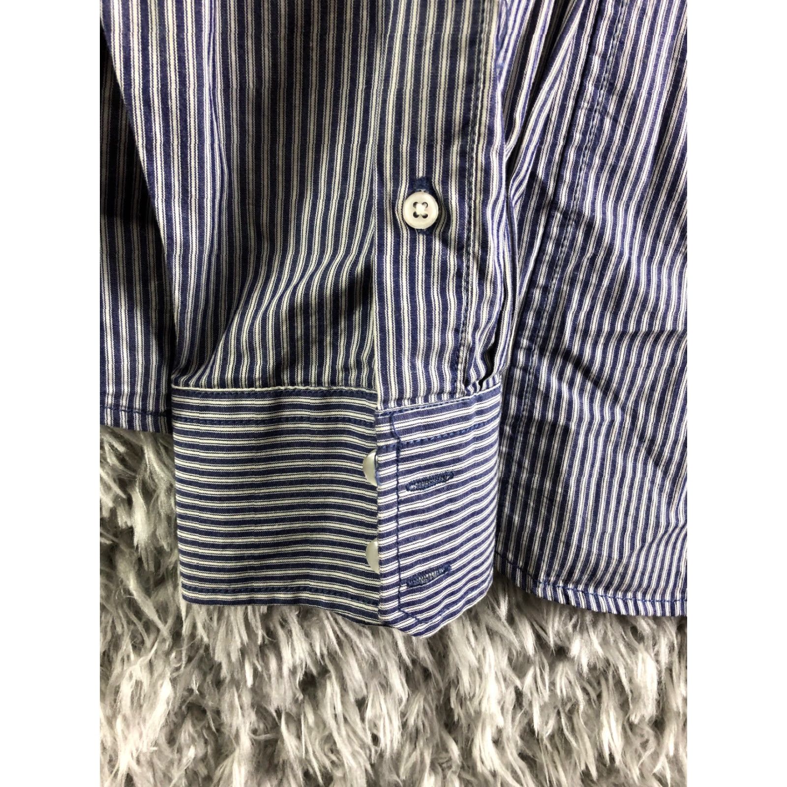 Vintage PRIVATE BLUE 1976 Shirt XXL Blue Striped Long Sleeve Spread Collar Shirt Mens Regular Size Blue Striped Casual 1976 Size US XXL / EU 58 / 5 - 2 Thumbnail