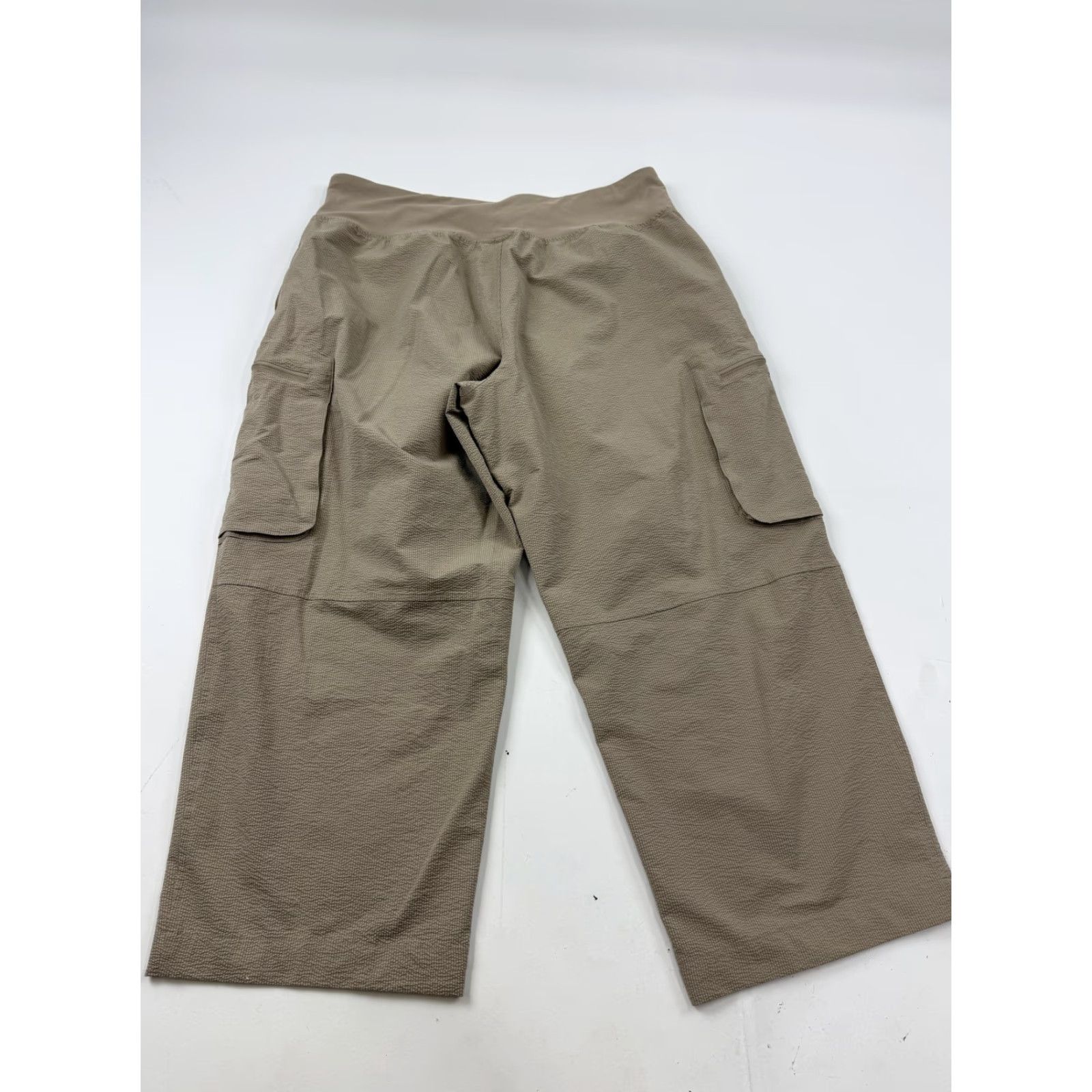 Vintage SADE Collective Pants Womens XL Beige Cargo Cropped Wide-Leg Stretch Casual Size 40" / US 18 - 6 Thumbnail