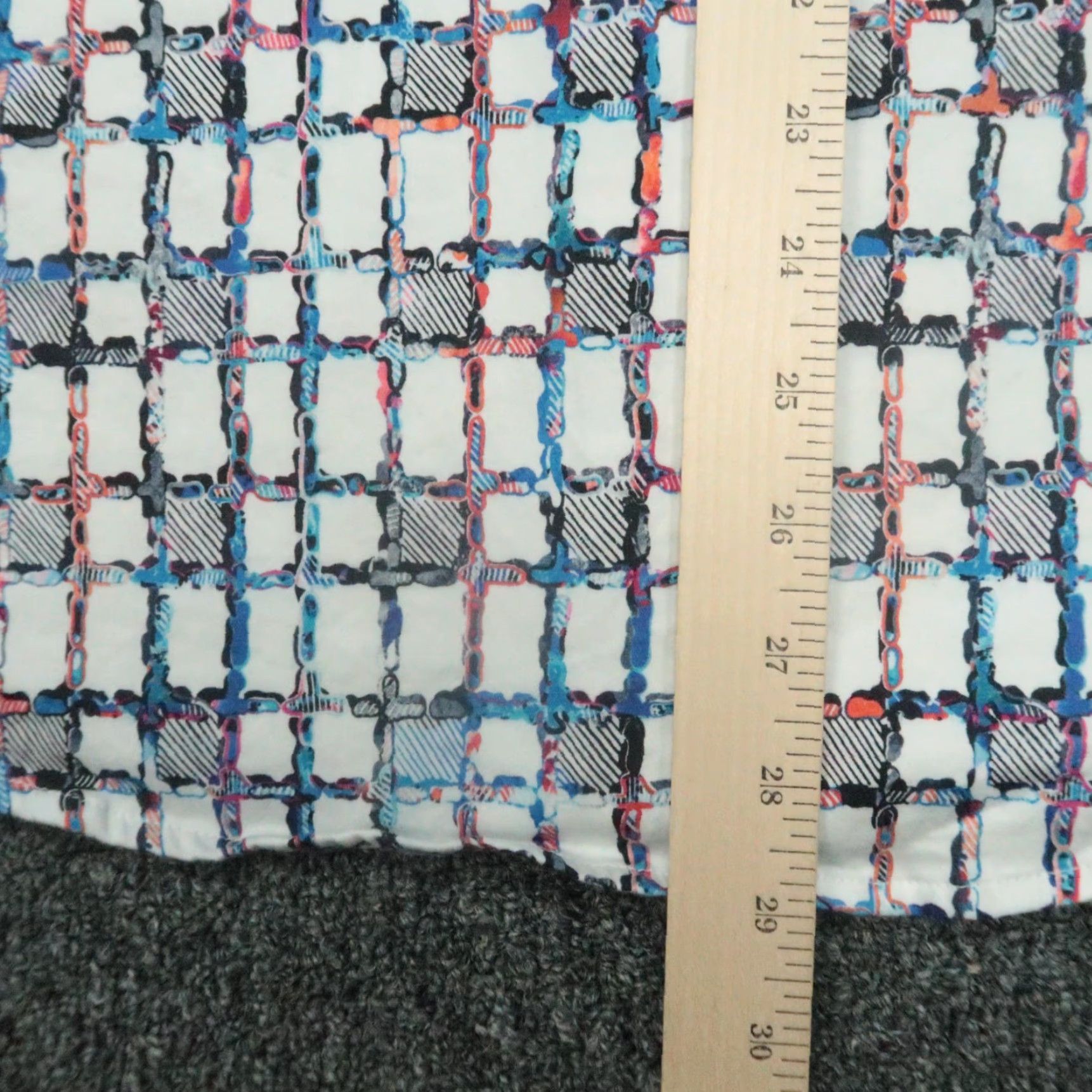 Robert Graham Robert Graham Shirt Mens Large White Abstract Check Classic Fit Long Sleeve Button-Up Size US L / EU 52-54 / 3 - 7 Thumbnail