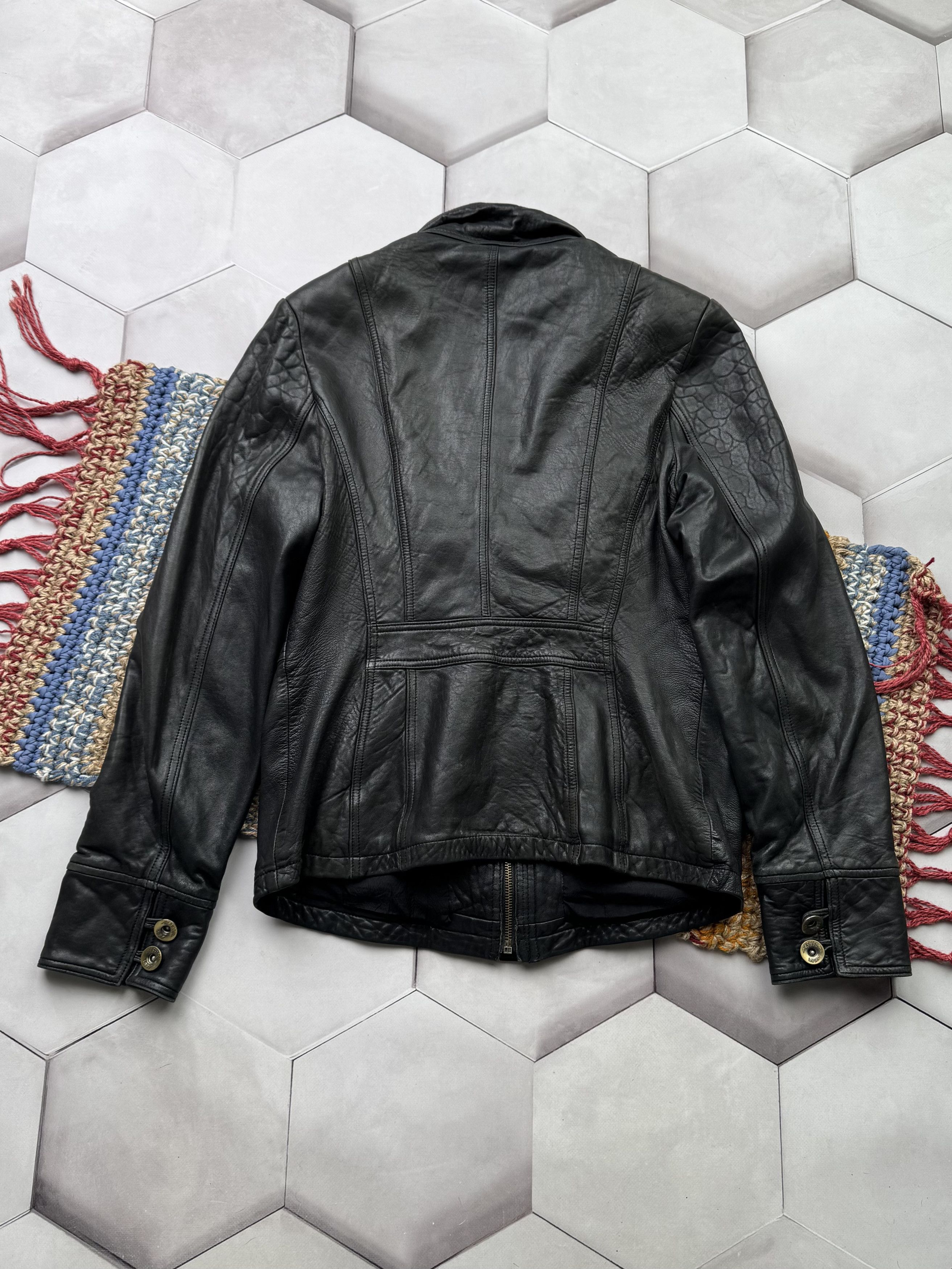 Japanese Brand Vintage Leather Cropped Jacket (E4) Size L / US 10 / IT 46 - 8 Thumbnail