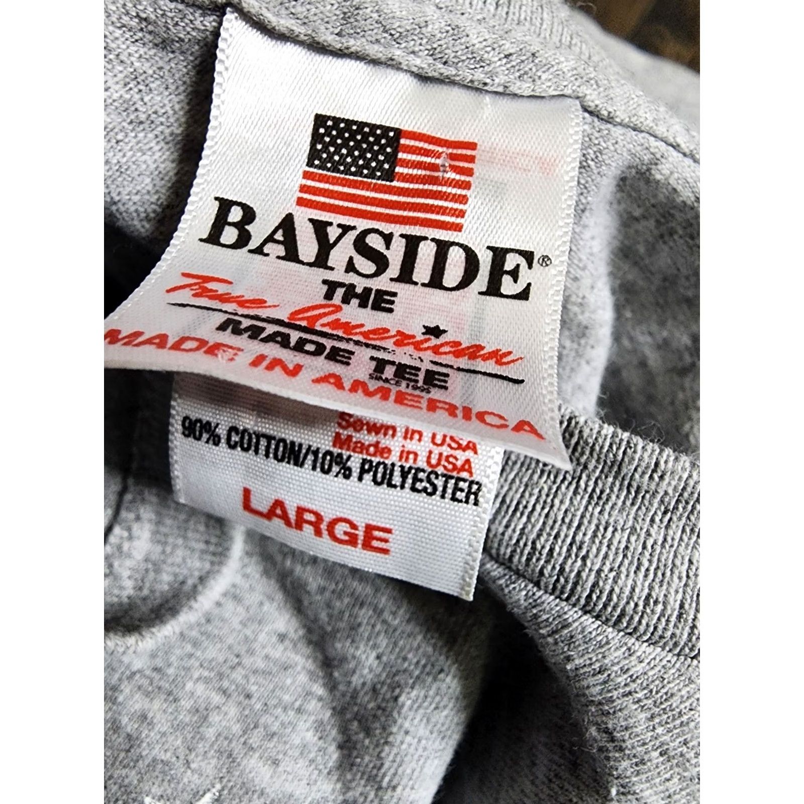 Vintage VINTAGE Bayside T-Shirt United States Navy American Flag Mens L Gray Cotton Blend Short Sleeve Crew Neck 90s Retro Military USA Logo Size US L / EU 52-54 / 3 - 5 Thumbnail