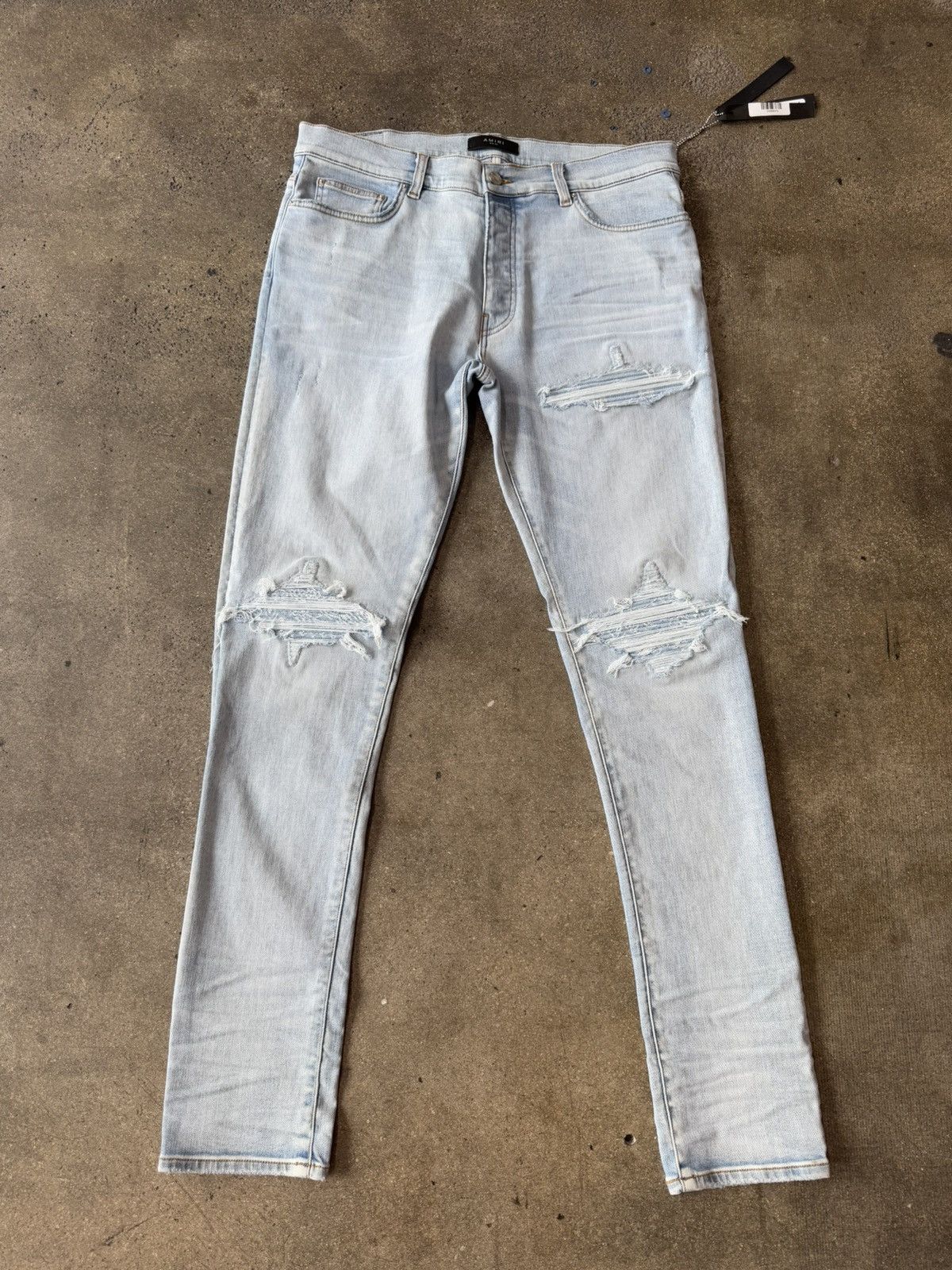 Amiri AMIRI MX1 BANDANA JACQUARD JEAN LIGHT BLUE Size US 38 / EU 54 - 1 Thumbnail