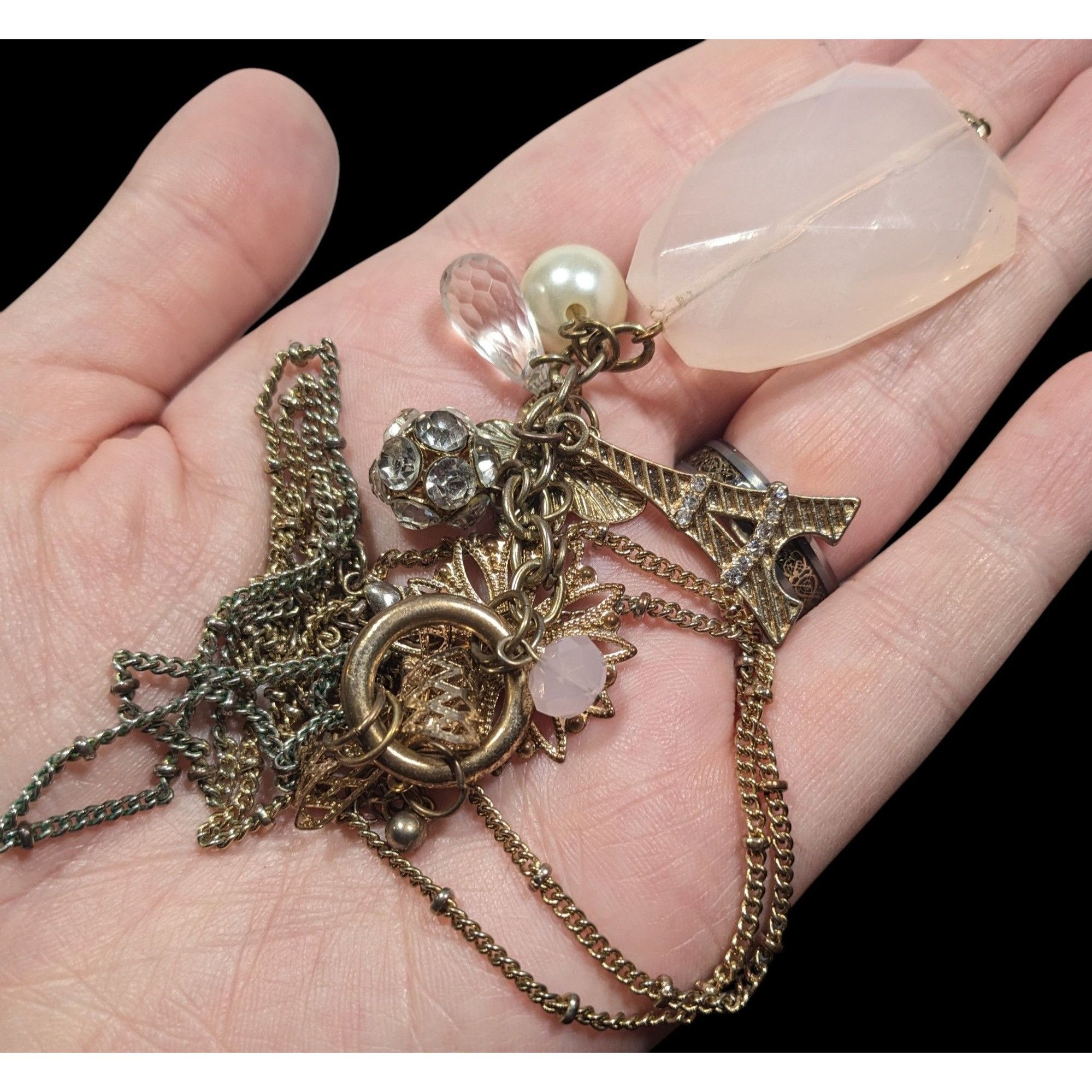 Other Coquette Y2K Floral Paris Cluster Charm Pendant Necklace Size ONE SIZE - 4 Thumbnail