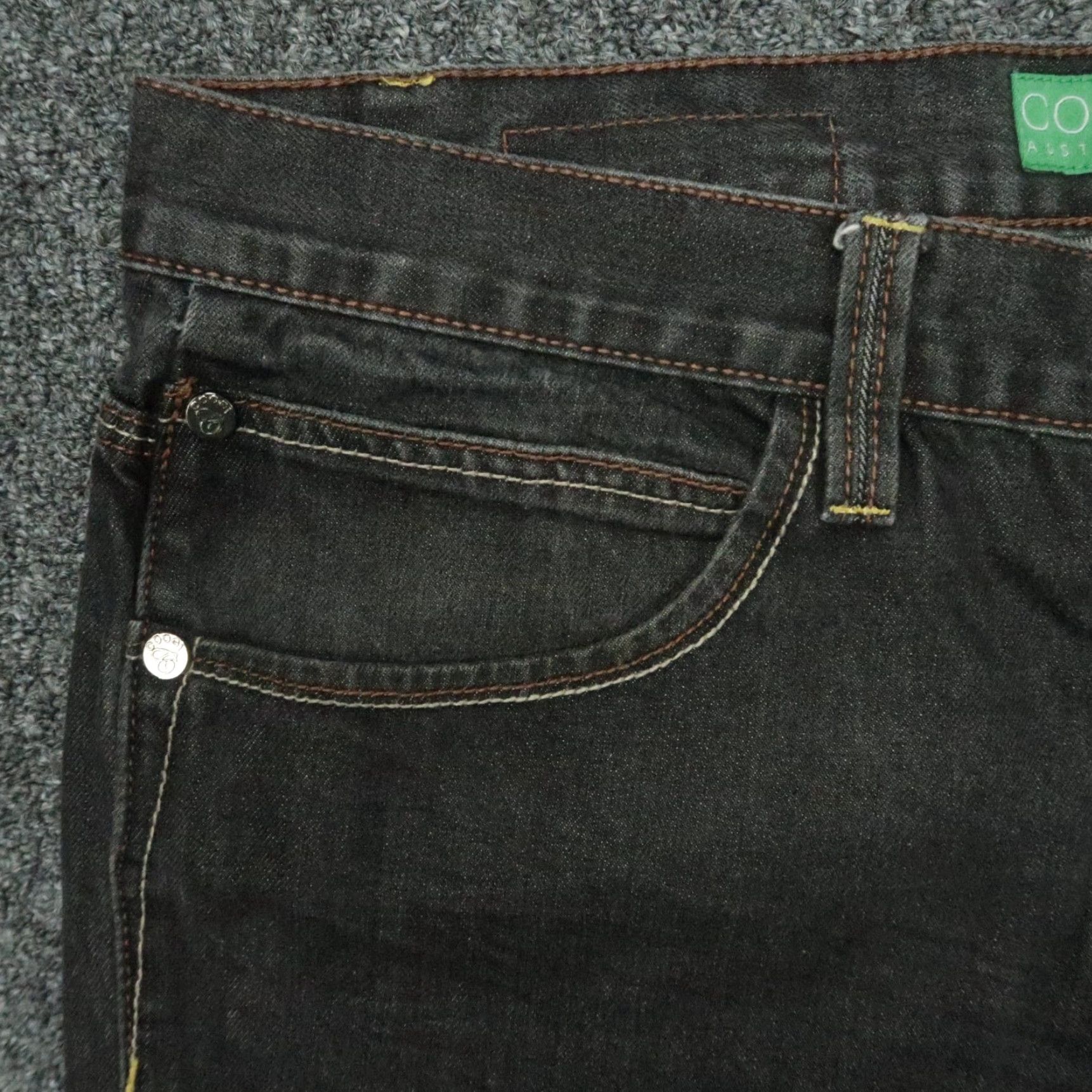 Coogi VINTAGE Coogi Men's Jeans 40x34 Straight Fit 5-Pocket Denim Black Cotton Embroidered Pockets Size US 40 / EU 56 - 3 Thumbnail