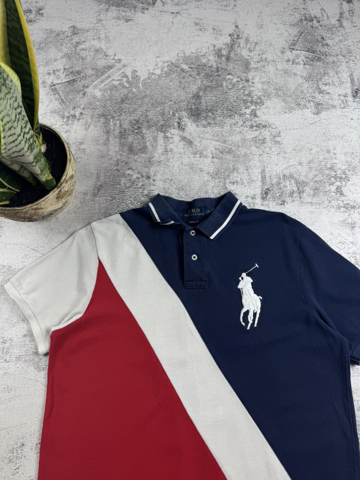 Polo Ralph Lauren Men’s L Polo Ralph Lauren Big Pony Chief Keef Y2K France Flag Polo T Shirt Tee Size US L / EU 52-54 / 3 - 5 Thumbnail
