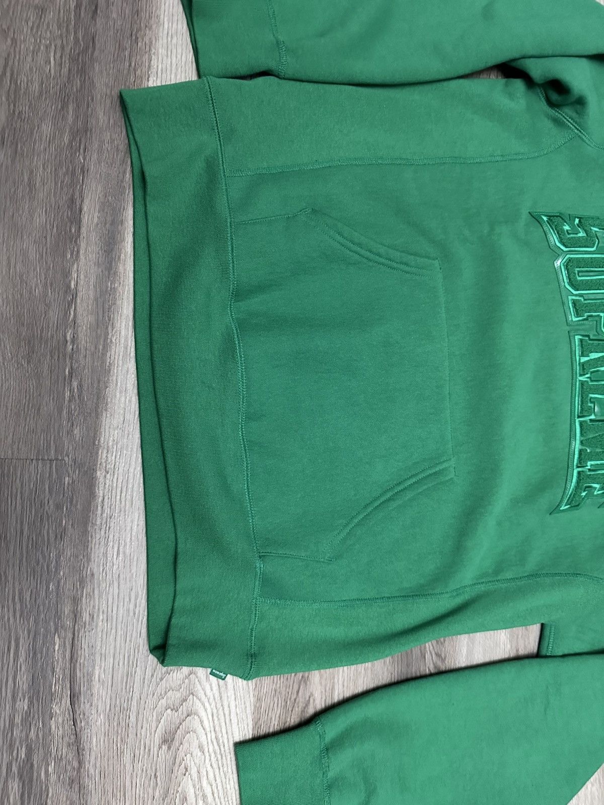 Patent/Chenille Arc Logo Hooded Sweatshirt