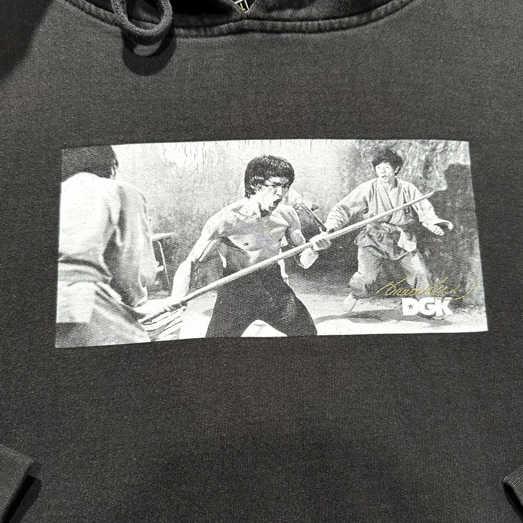 DGK DGK Bruce Lee Sweatshirt Mens Small Black Graphic Print Hoodie Streetwear GUC Size US XL / EU 56 / 4 - 3 Thumbnail