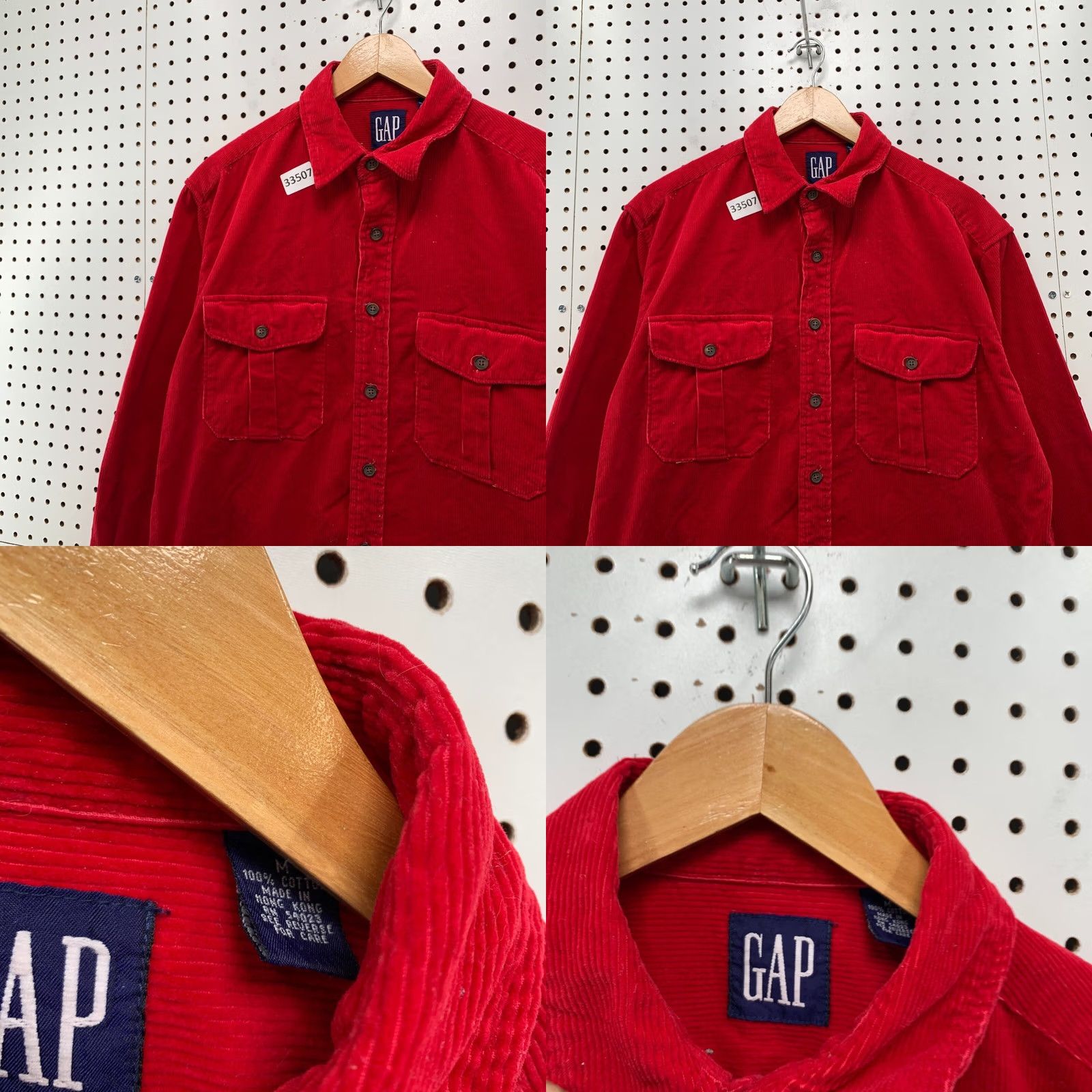 Gap VINTAGE Gap Corduroy Button-Up Shirt Mens M Red Pocket 90s Button-Up N/A Size US M / EU 48-50 / 2 - 8 Thumbnail