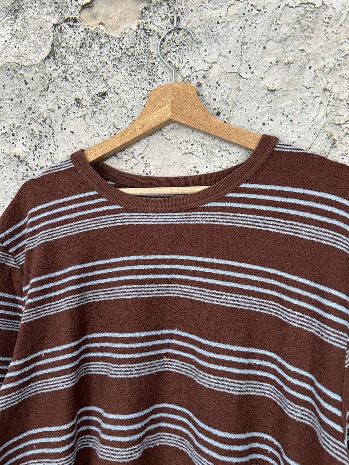 Samsoe Samsoe Samsoe Samsoe Stripe Summer Tee Brown Scandi Skate Punk Size US XL / EU 56 / 4 - 3 Thumbnail