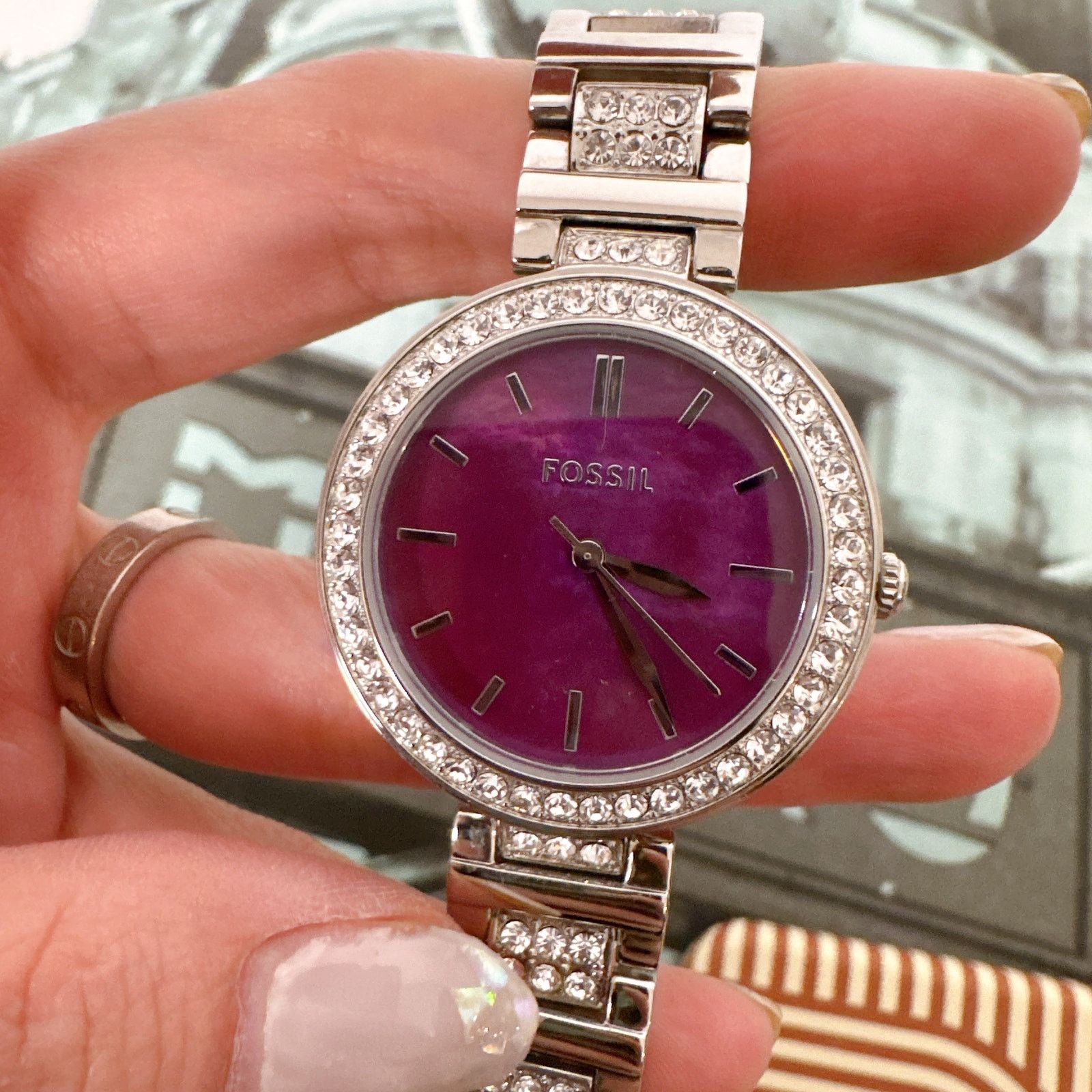 Fossil Fossil BQ3984 Karli Three-Hand Stainless Steel Watch Size ONE SIZE - 4 Thumbnail