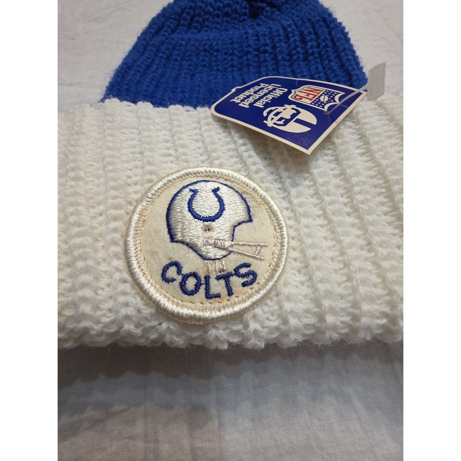 NFL Vintage NFL Indianapolis Colts Knit Winter Ski Hat youth Size US XXS / EU 40 - 3 Thumbnail