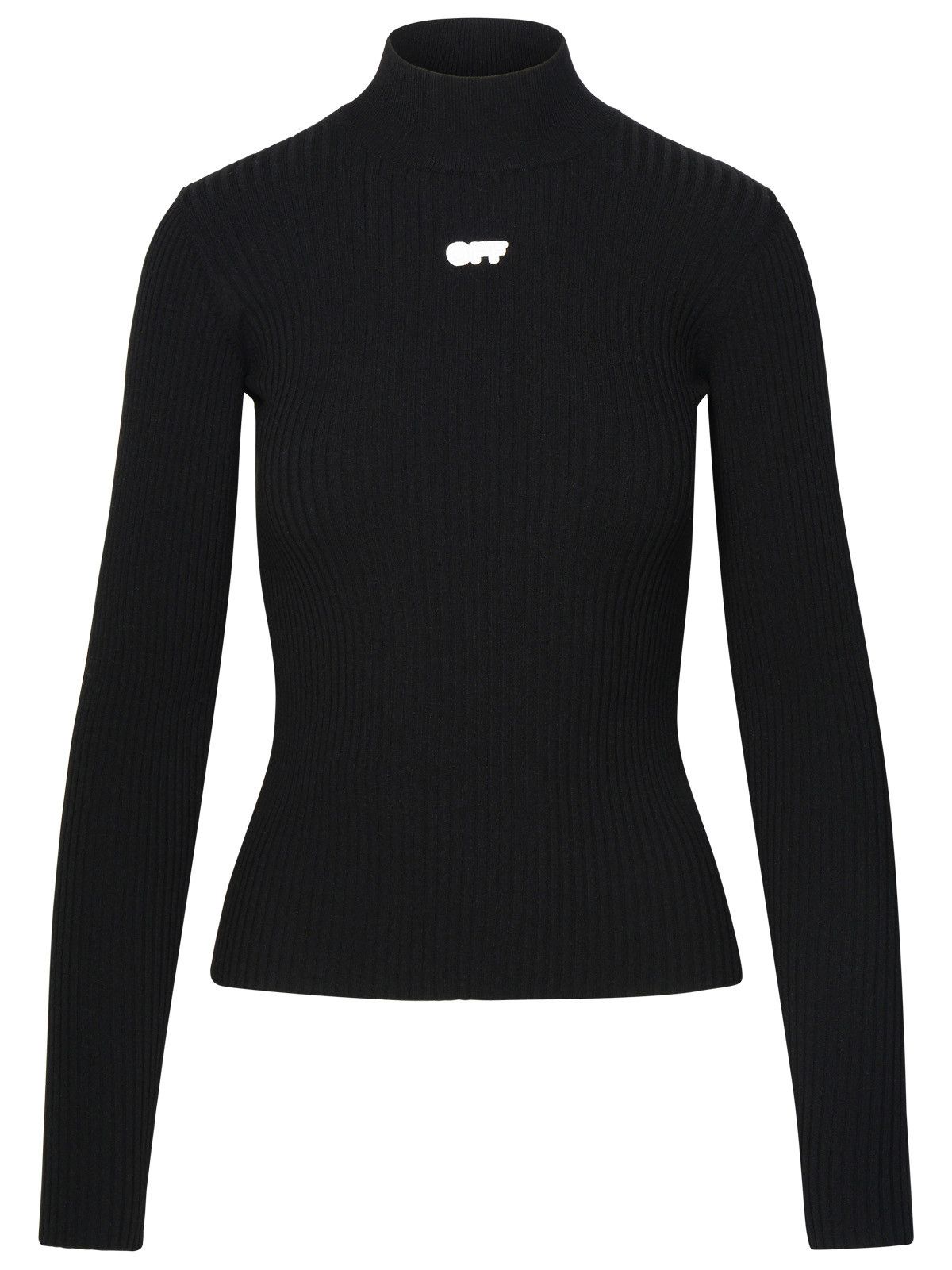 image of Off White Off-White Black Viscose Blend Sweater, Women's (Size Medium)