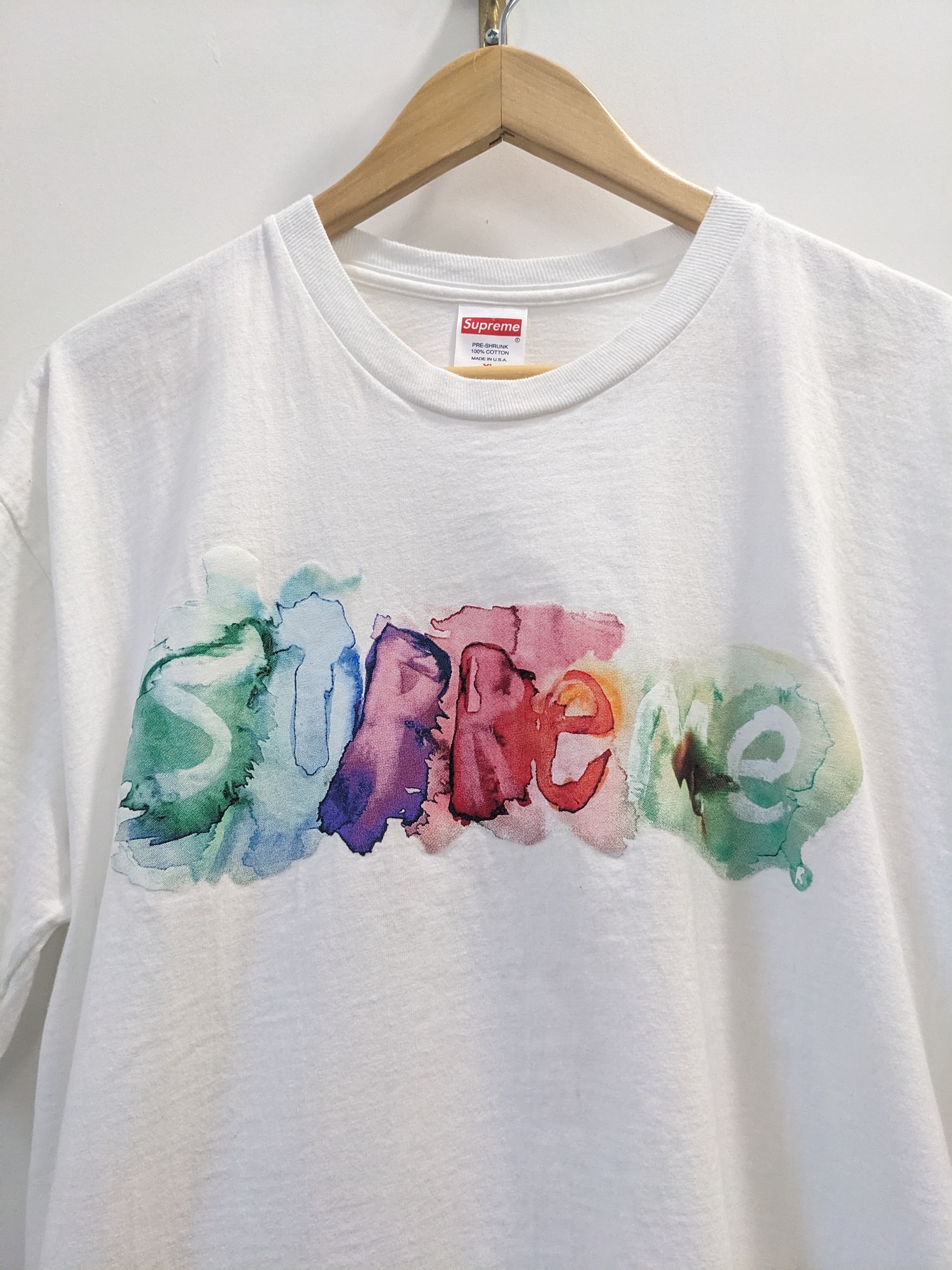 Supreme Supreme Watercolor T-shirt White 2023 Logo XL 23 Size US XL / EU 56 / 4 - 4 Thumbnail
