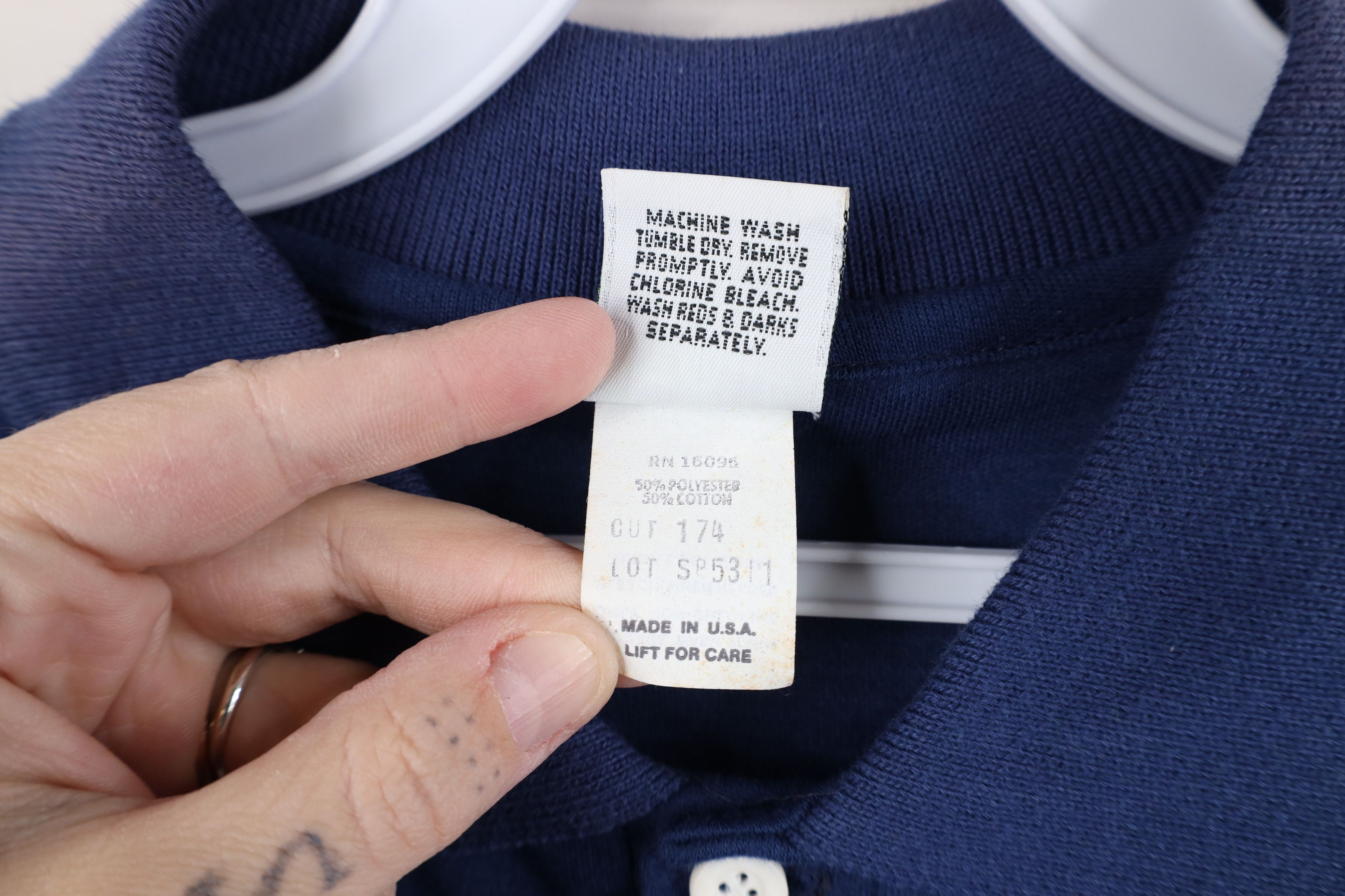 Vintage Deadstock Vintage 80s 90s Streetwear Polo Shirt Blue USA Size US XL / EU 56 / 4 - 6 Thumbnail