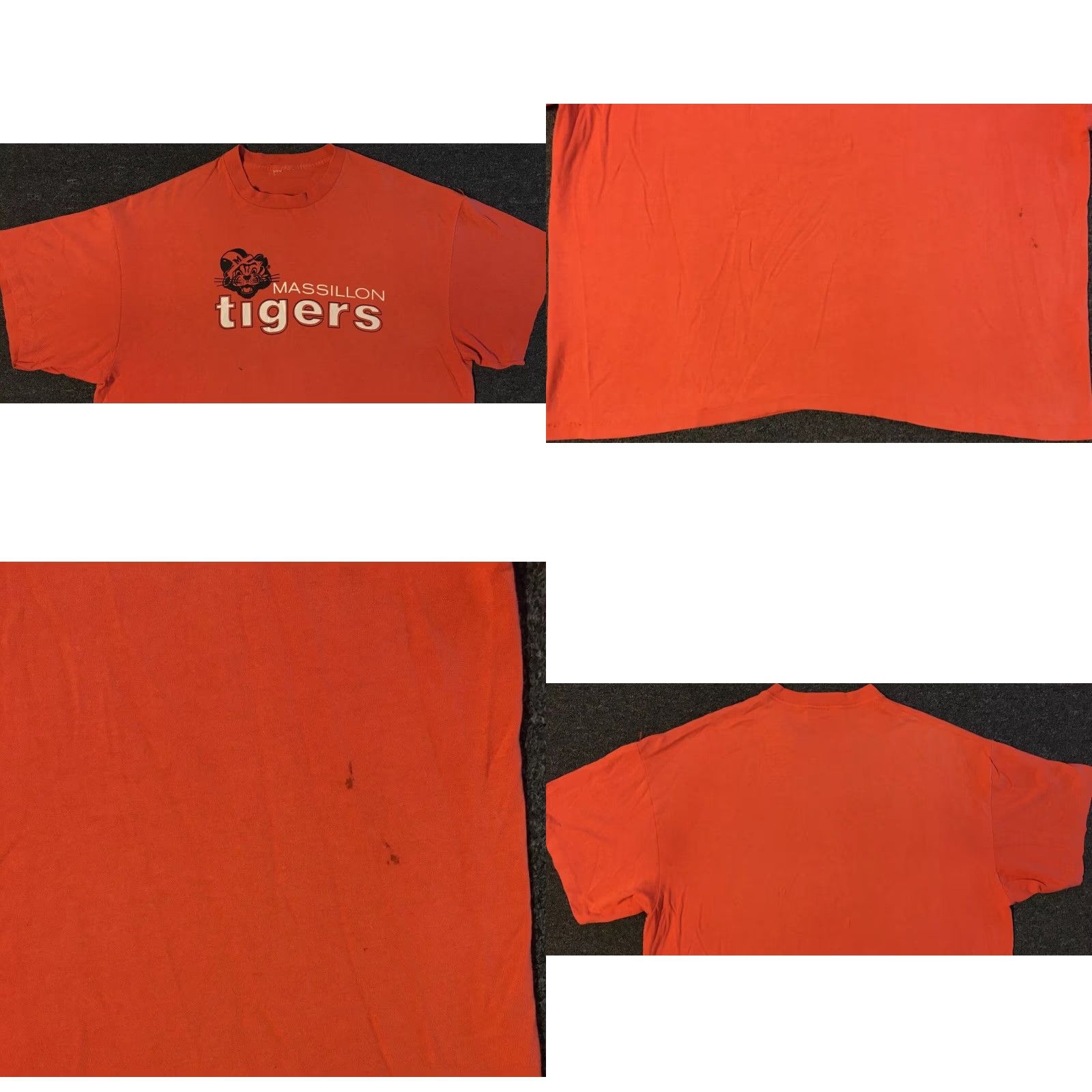 Vintage VINTAGE Massillon Tigers Shirt XXL Orange 90s Distressed PE Grunge 80s/90s College Sports USA Mens Size US XXL / EU 58 / 5 - 8 Thumbnail