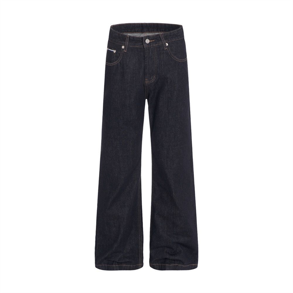 Jean Men's Trendy Vibe Letter-Embroidered Loose-Fit Casual Jeans Size US 32 / EU 48 - 1 Thumbnail