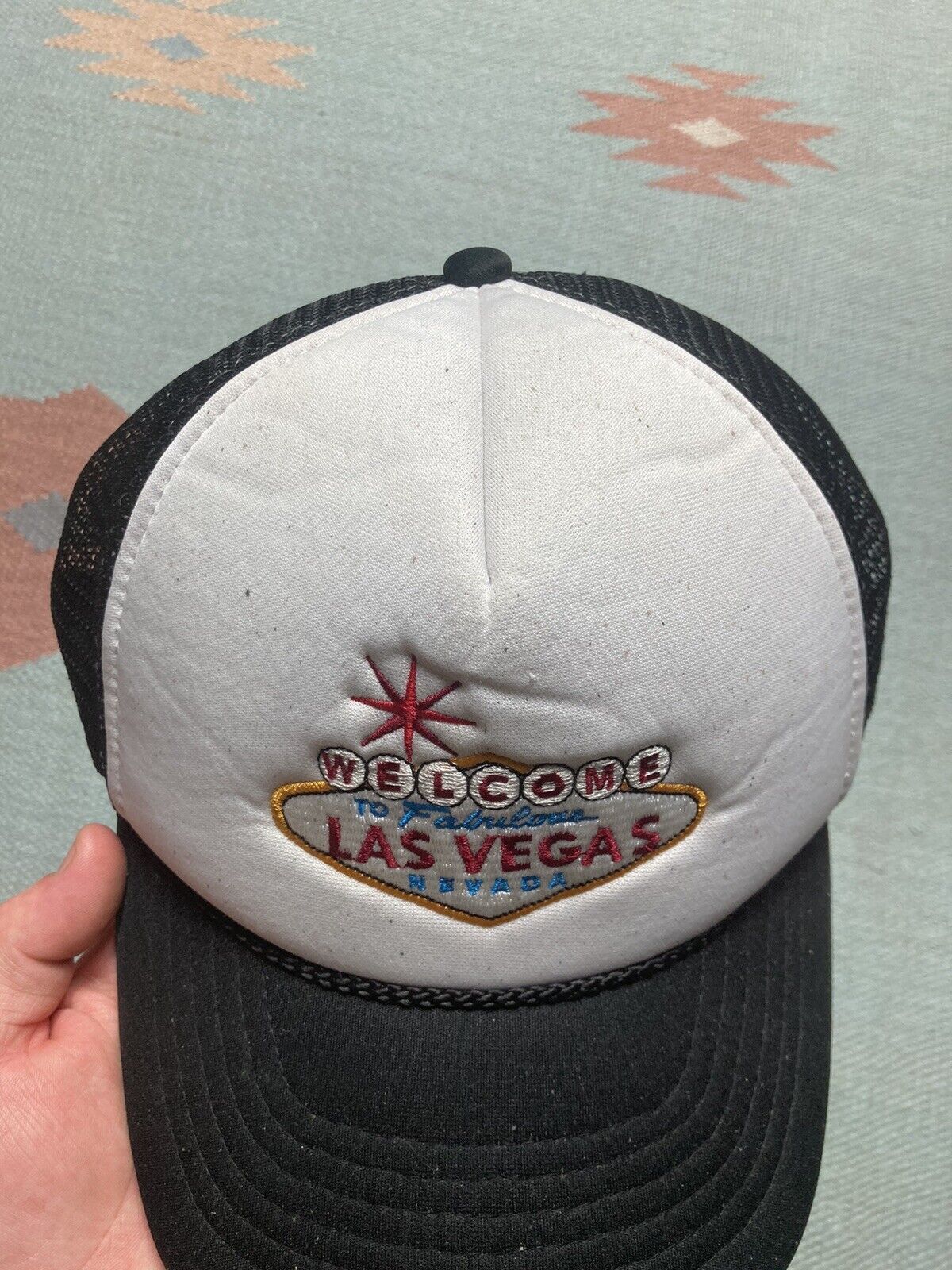Vintage trucker hat welcome to fabulous Las Vegas Nevada gambling Size ONE SIZE - 4 Thumbnail