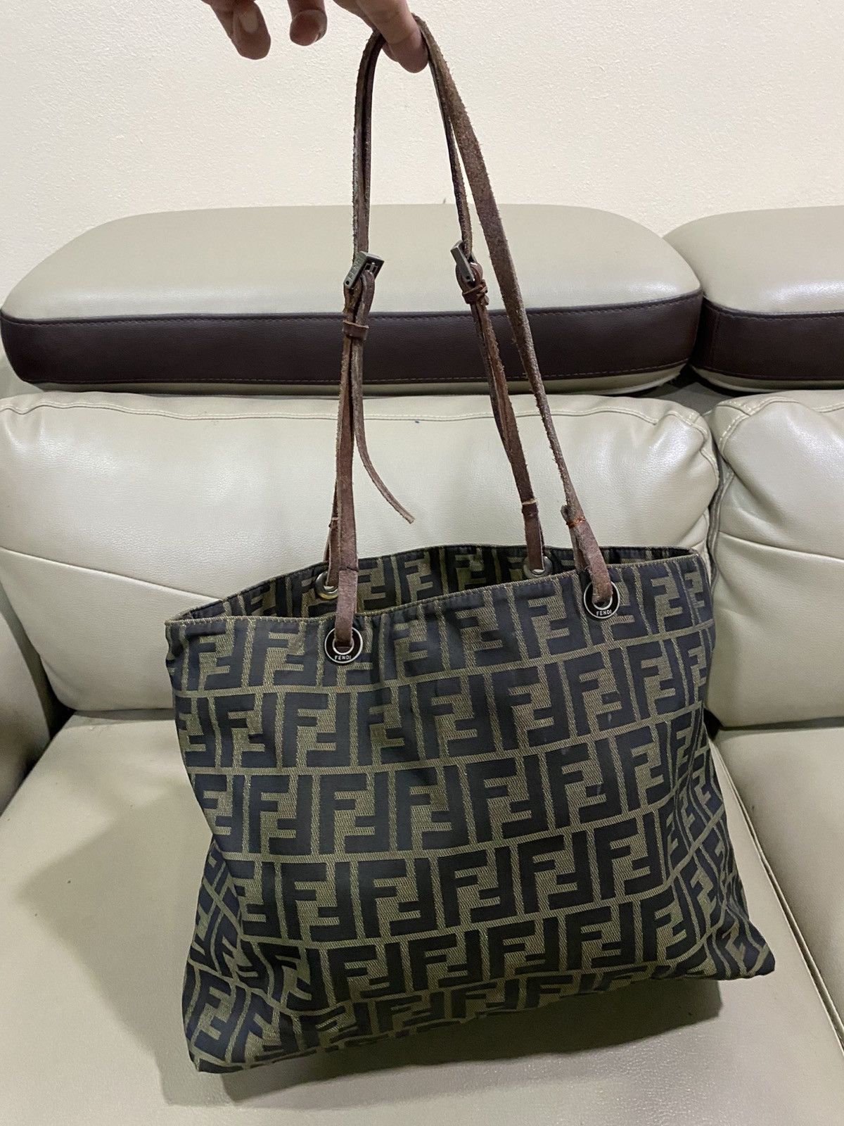 Fendi Authentic Fendi Zucca Monogram Tote Bag Size ONE SIZE - 2 Thumbnail