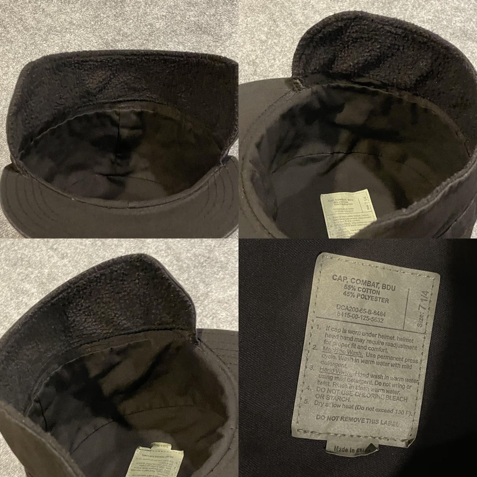 Vintage VINTAGE Combat BDU Winter Hat Fitted Mens 7 1/4 Black Army Cap Ear Flap Lined Workwear Size ONE SIZE - 8 Thumbnail