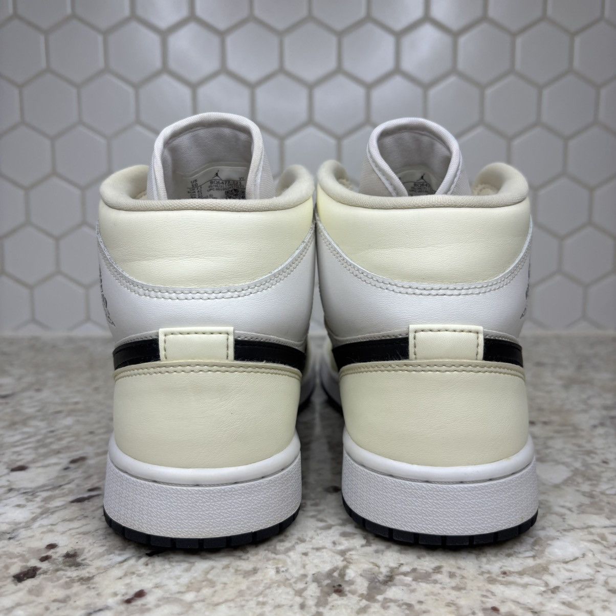 Jordan Brand Size 10W/8.5M - Jordan 1 Mid Coconut Milk Wmn CLEAN No Box Size US 10 / IT 40 - 9 Thumbnail