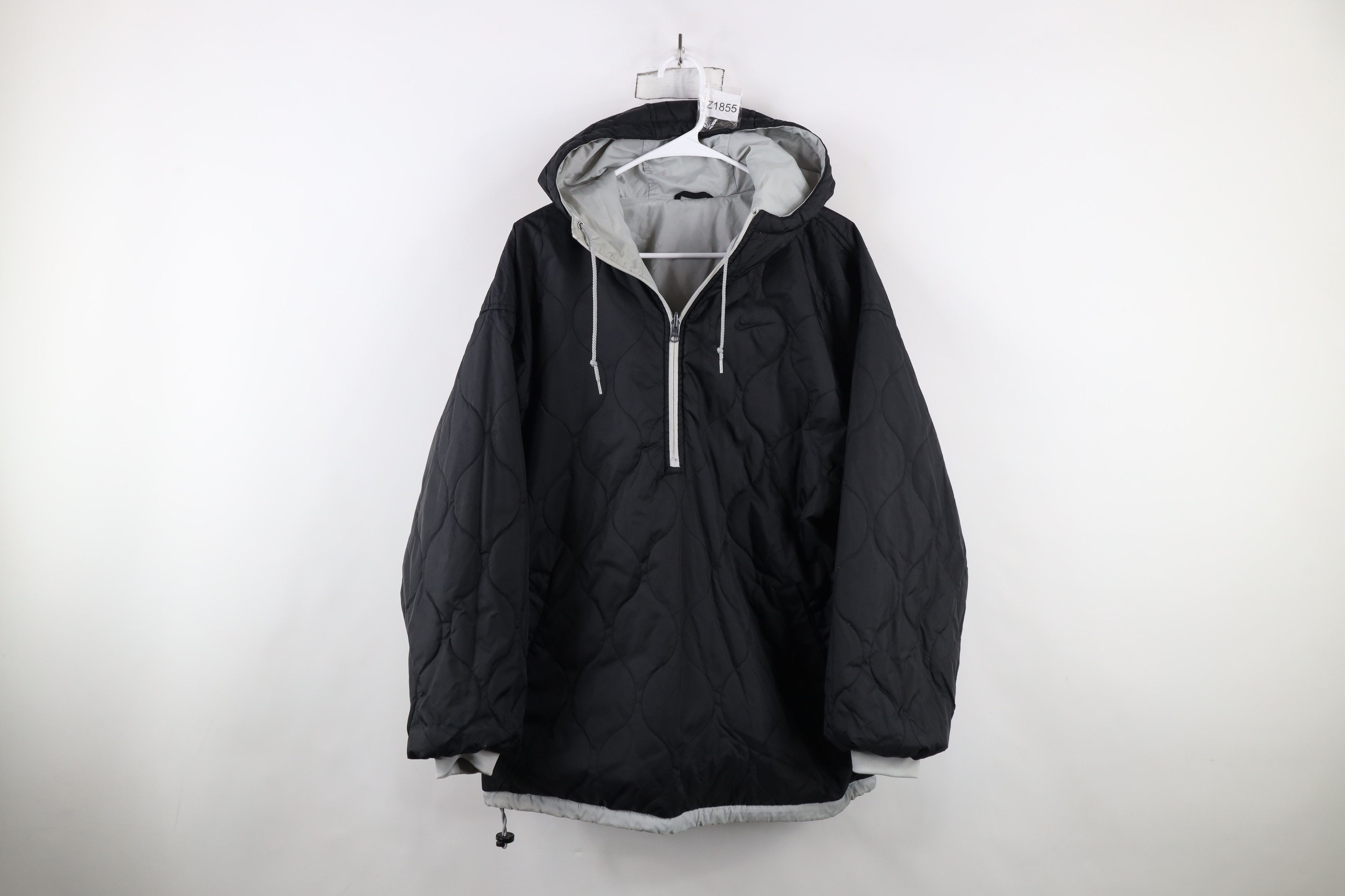 Nike × Vintage Vintage 90s Nike Mini Swoosh Reversible Hooded Anorak Jacket Size US M / EU 48-50 / 2 - 12 Thumbnail