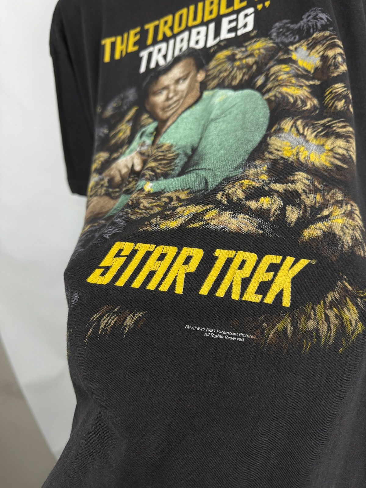 Star Wars 🇺🇸 Vtg 1993 Star Trek The Trouble With Tribbles Captain Kirk Size US XL / EU 56 / 4 - 5 Thumbnail
