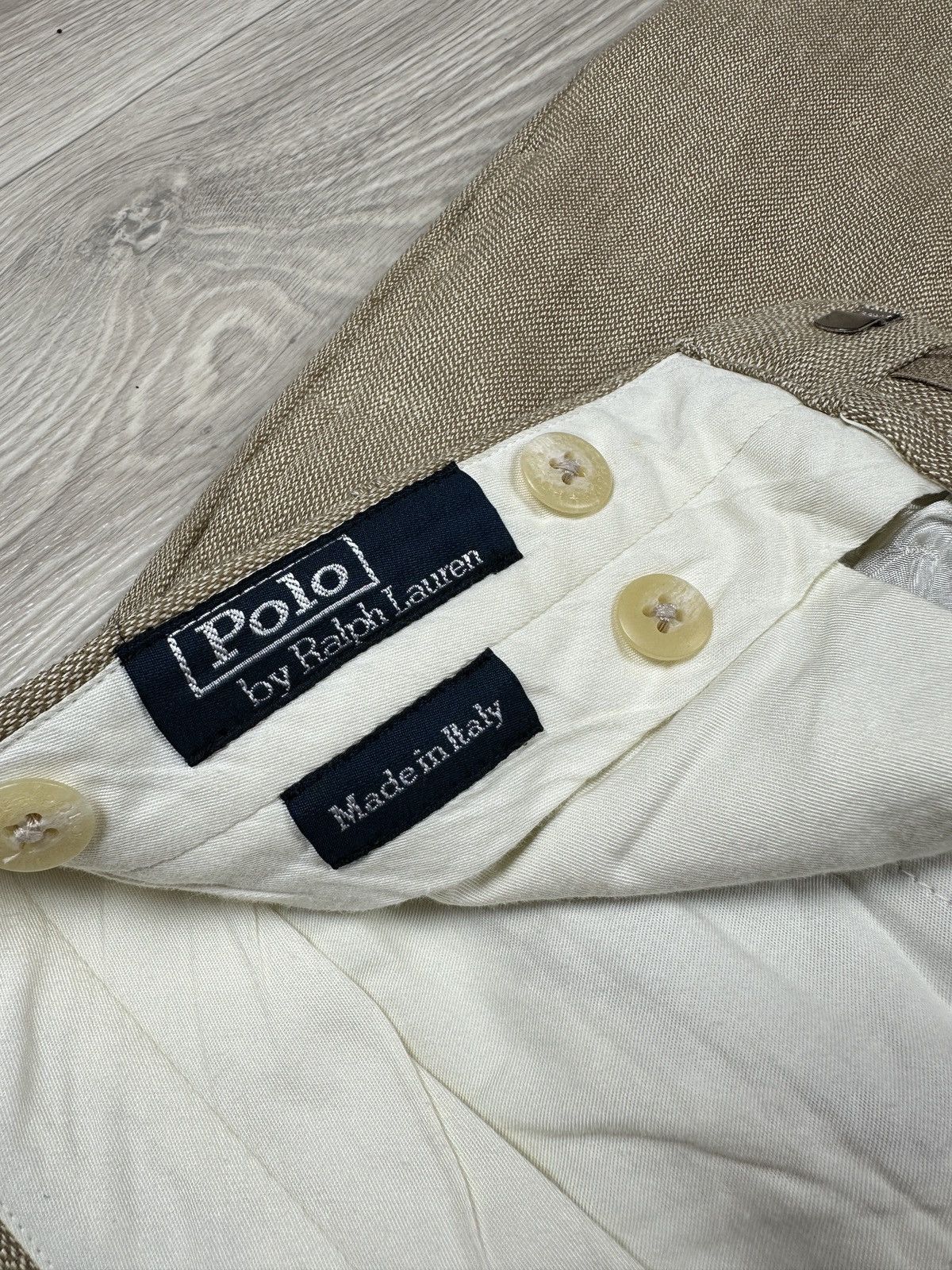 Polo Ralph Lauren Vintage Polo Ralph Lauren Beige Trousers Pants Made in Italy Size 34R - 8 Thumbnail