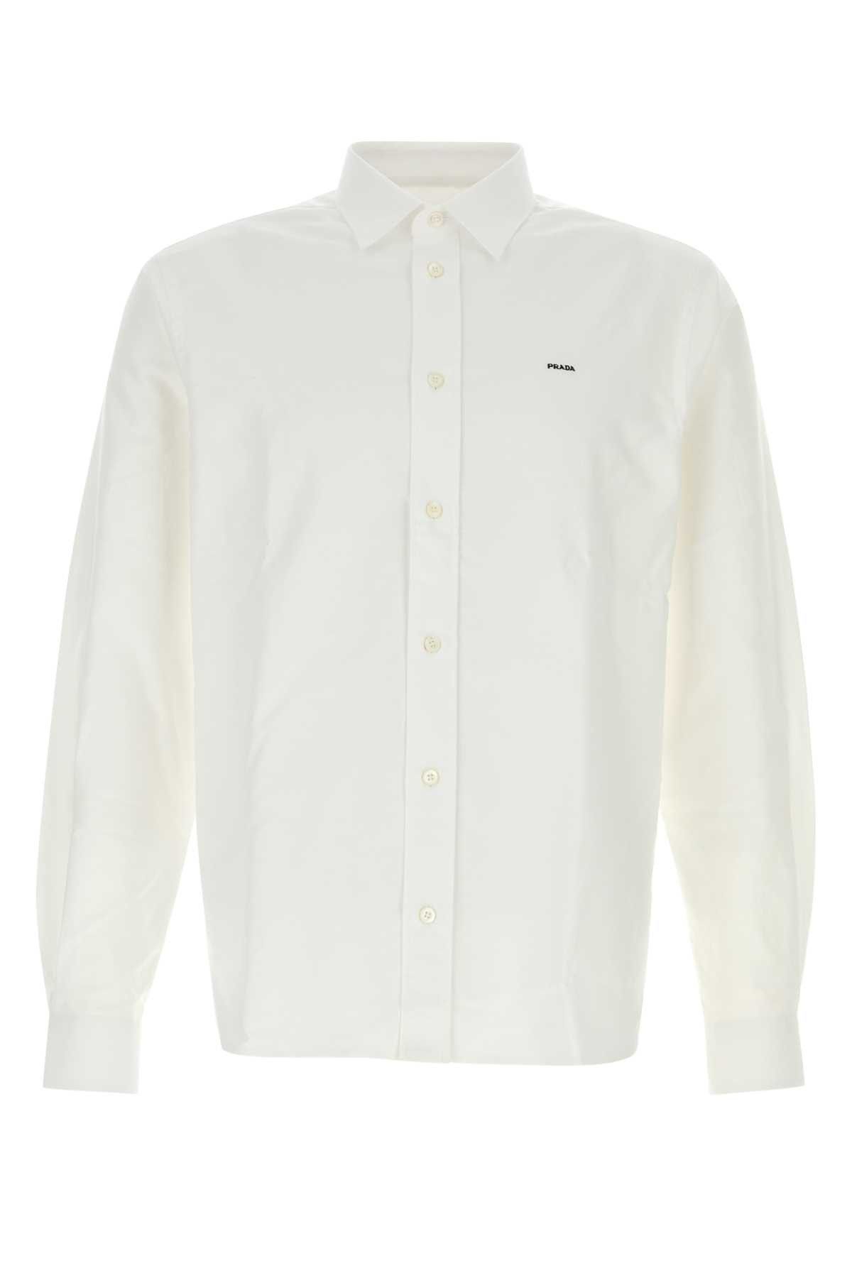 Prada White Oxford Shirt Size US L / EU 52-54 / 3 - 1 Thumbnail