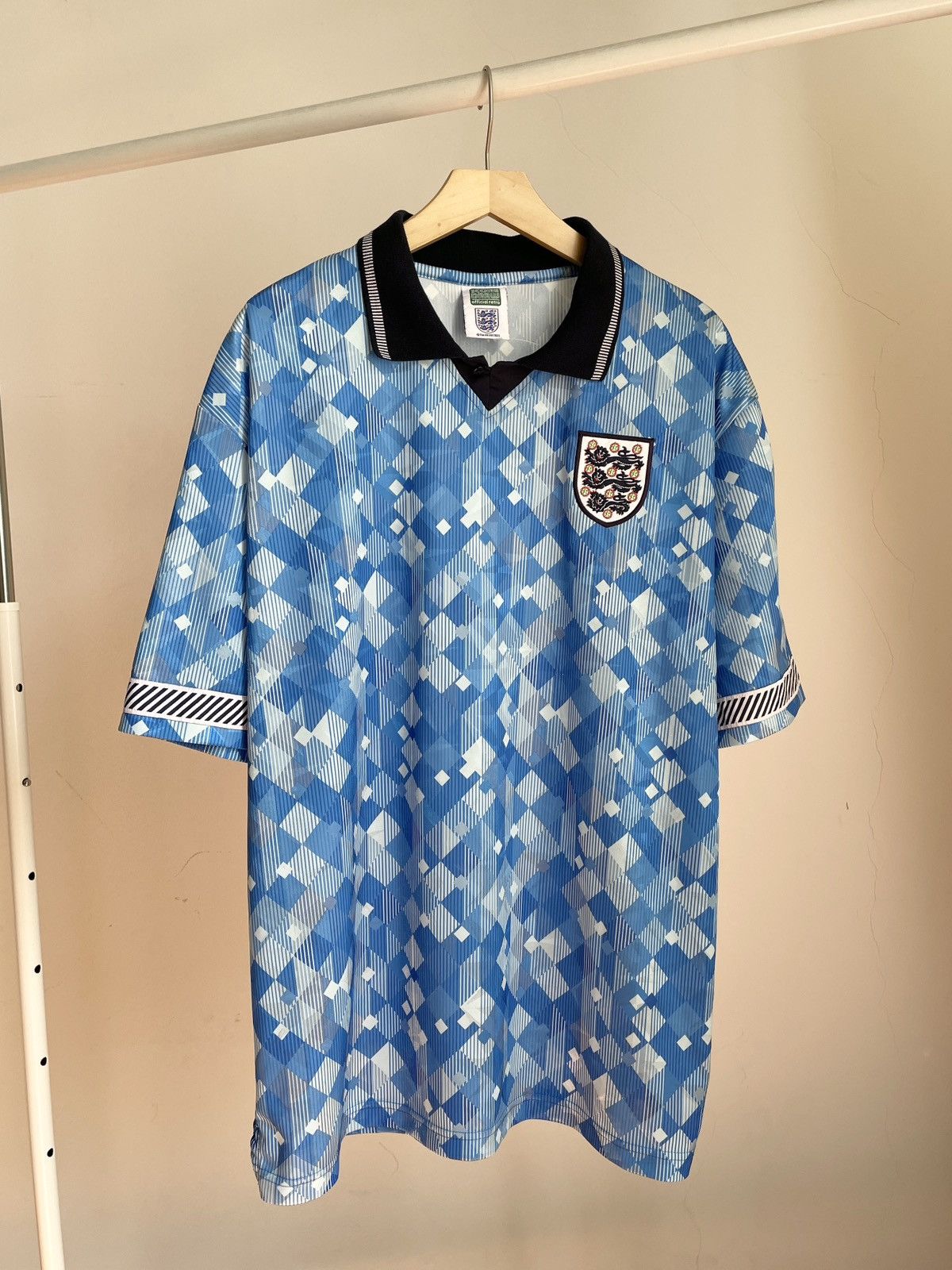 Umbro RARE 🐬 Score draw England Football Team Vintage Jersey Size US XL / EU 56 / 4 - 2 Thumbnail
